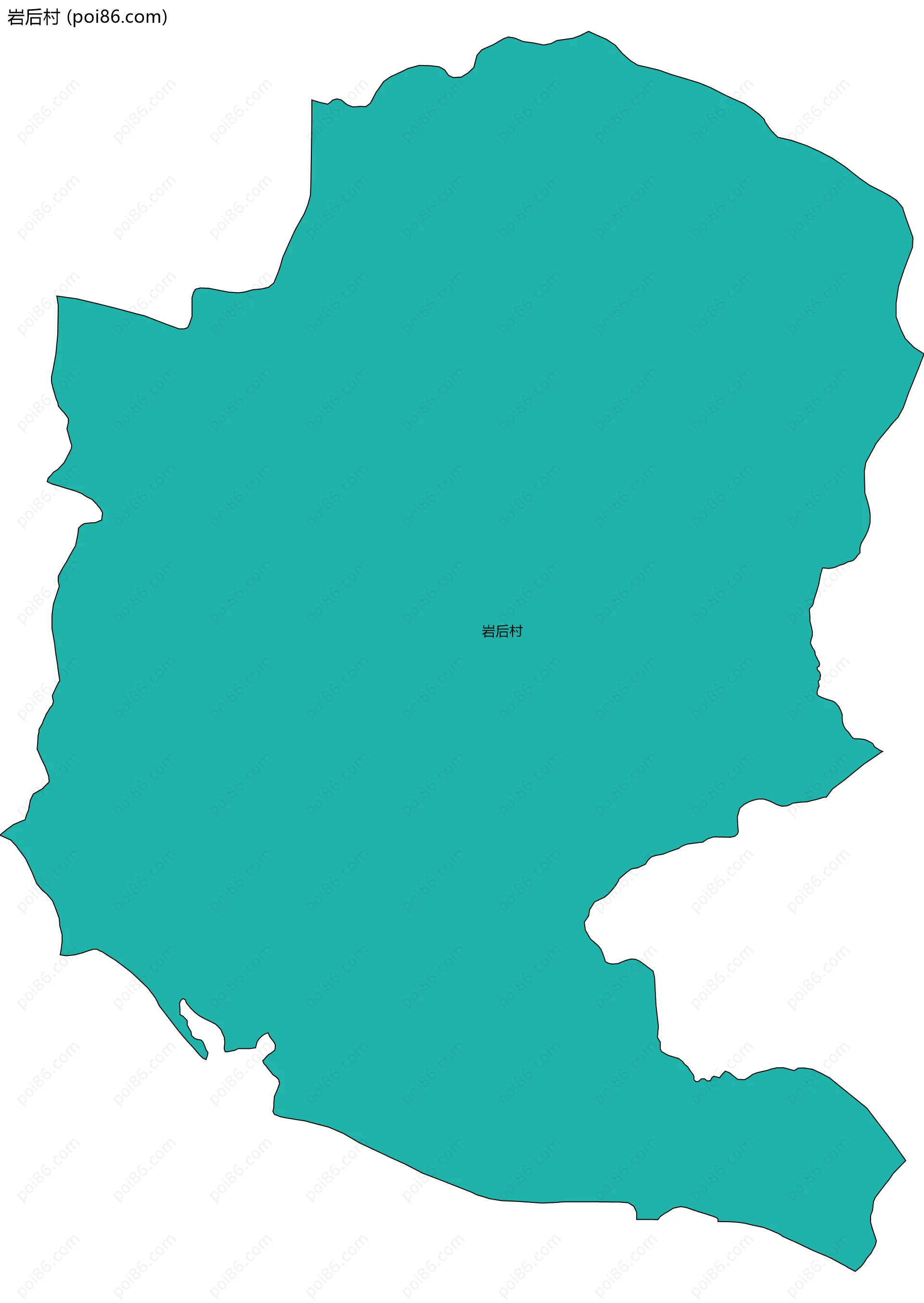 岩后村边界地图