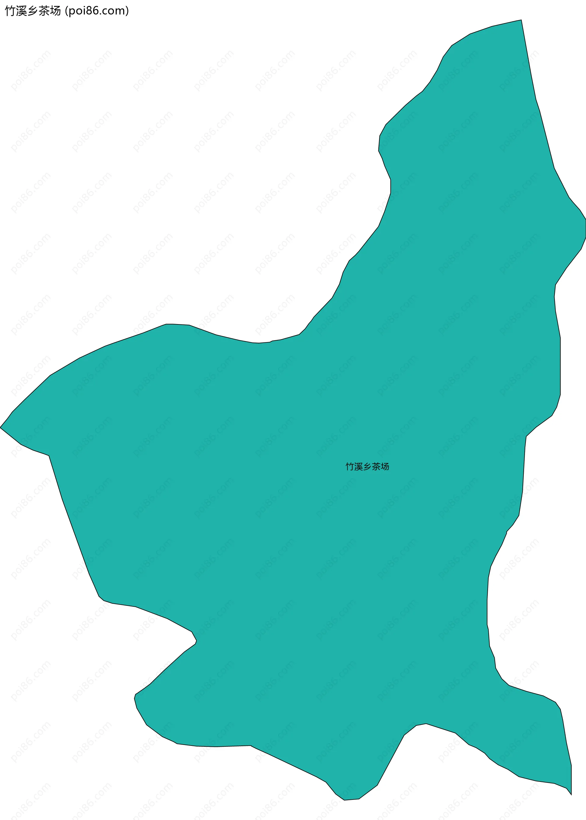 竹溪乡茶场边界地图