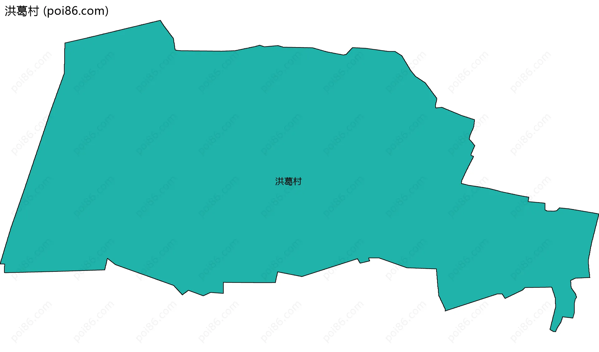 洪葛村边界地图