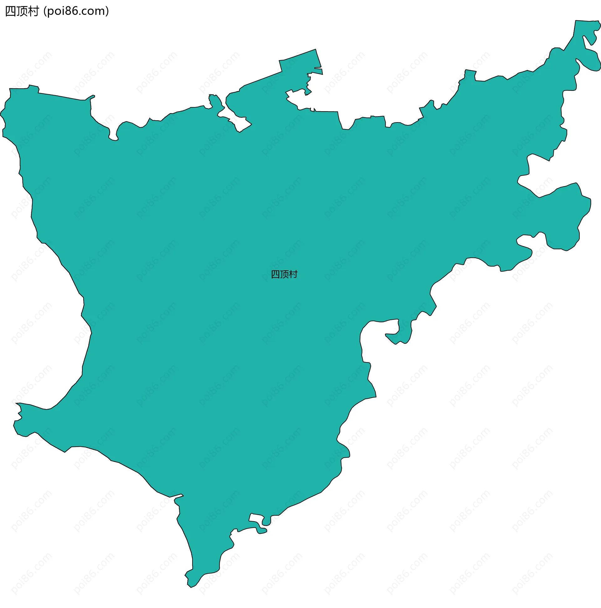 四顶村边界地图