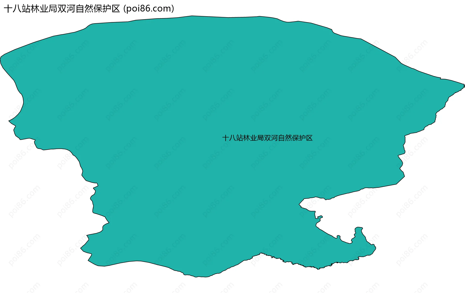 十八站林业局双河自然保护区边界地图