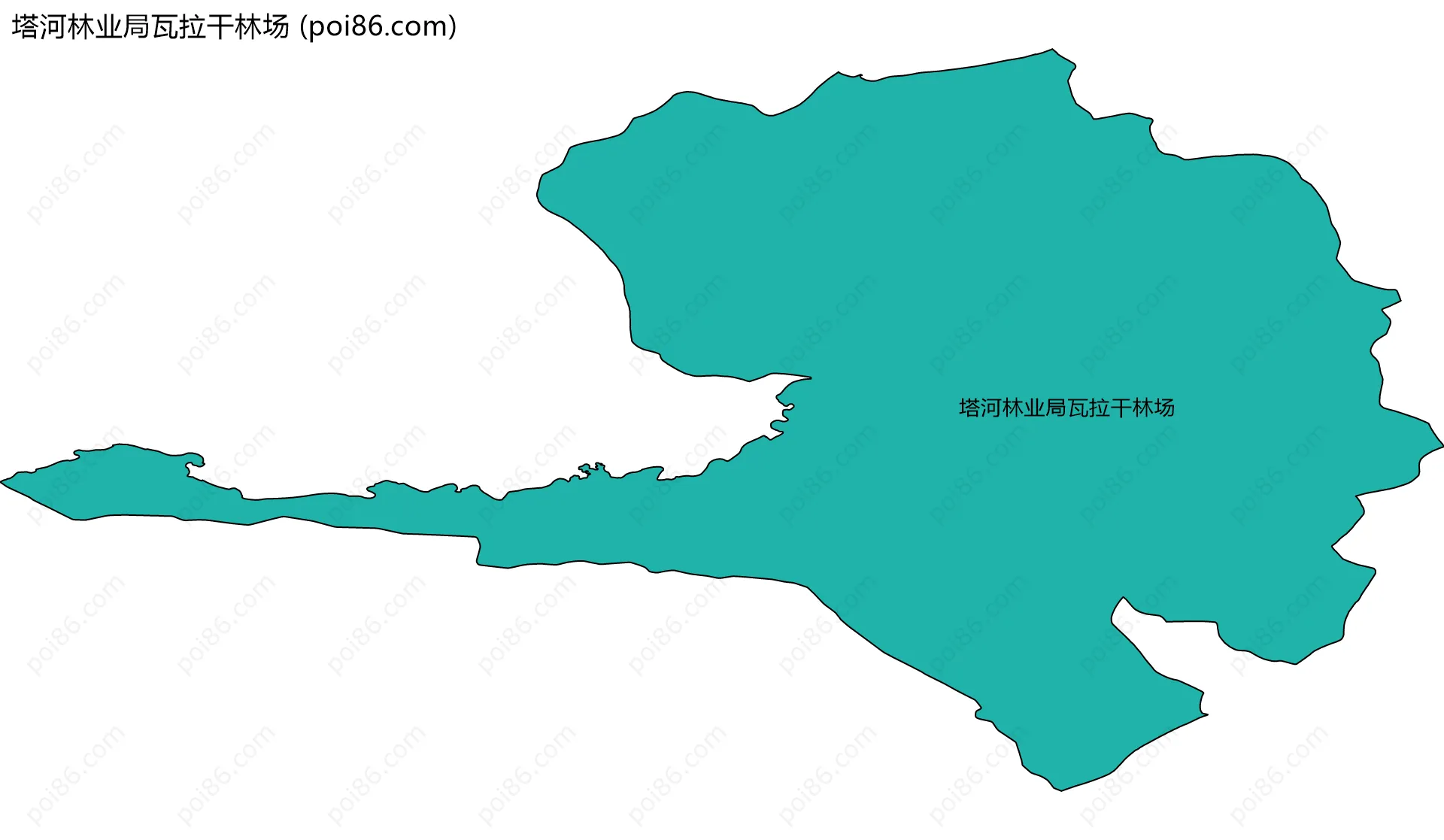 塔河林业局瓦拉干林场边界地图