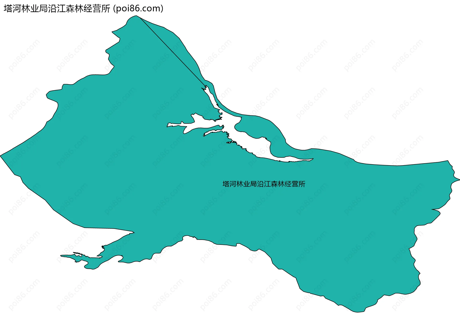 塔河林业局沿江森林经营所边界地图