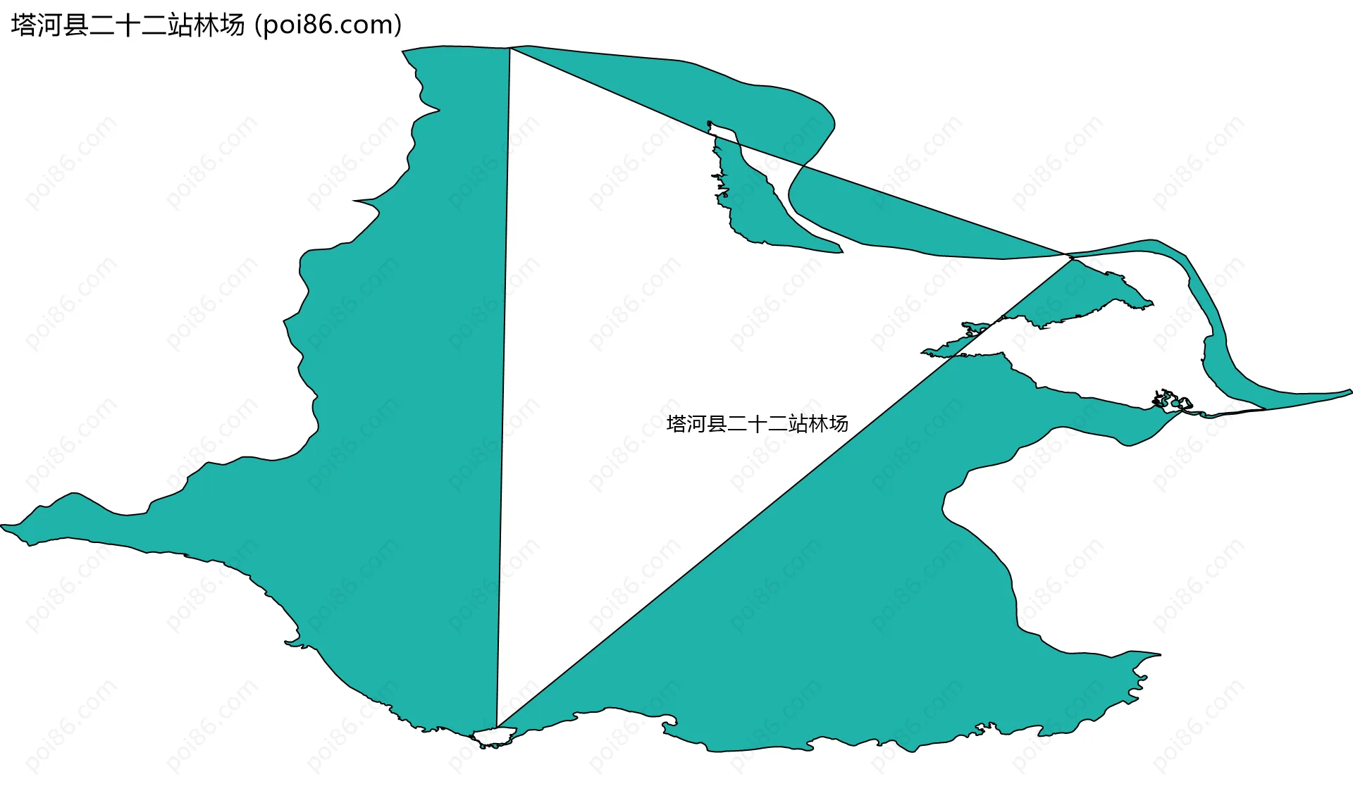塔河县二十二站林场边界地图