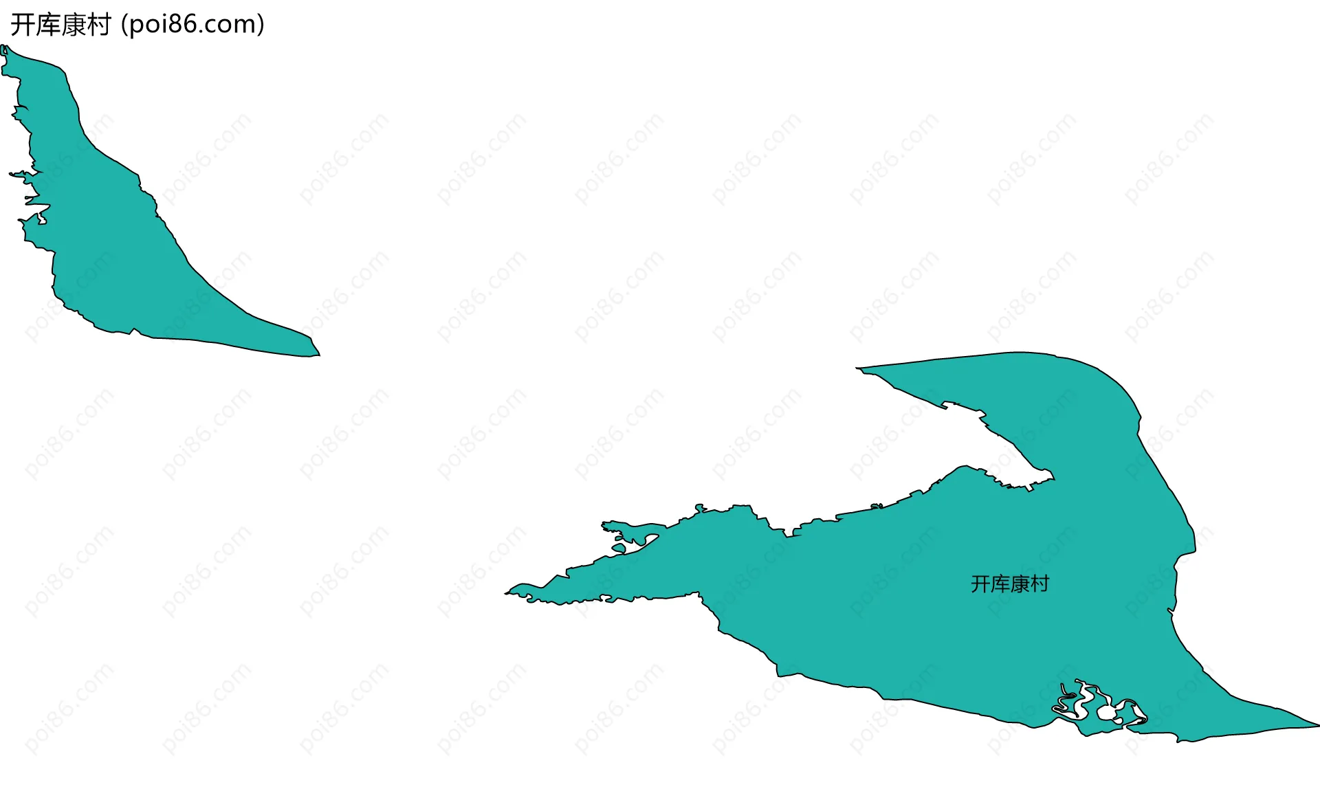 开库康村边界地图