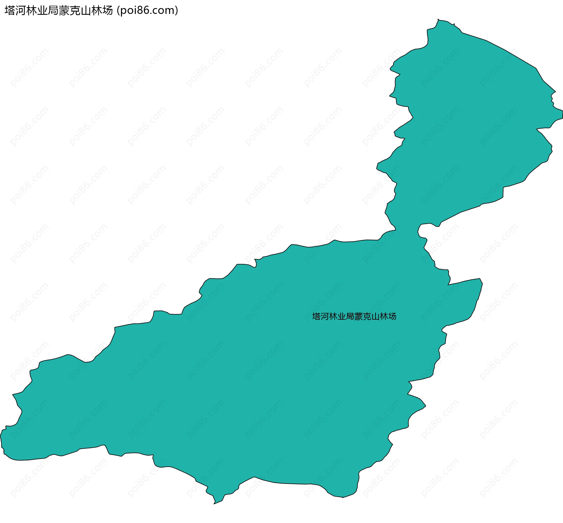 塔河林业局蒙克山林场边界地图