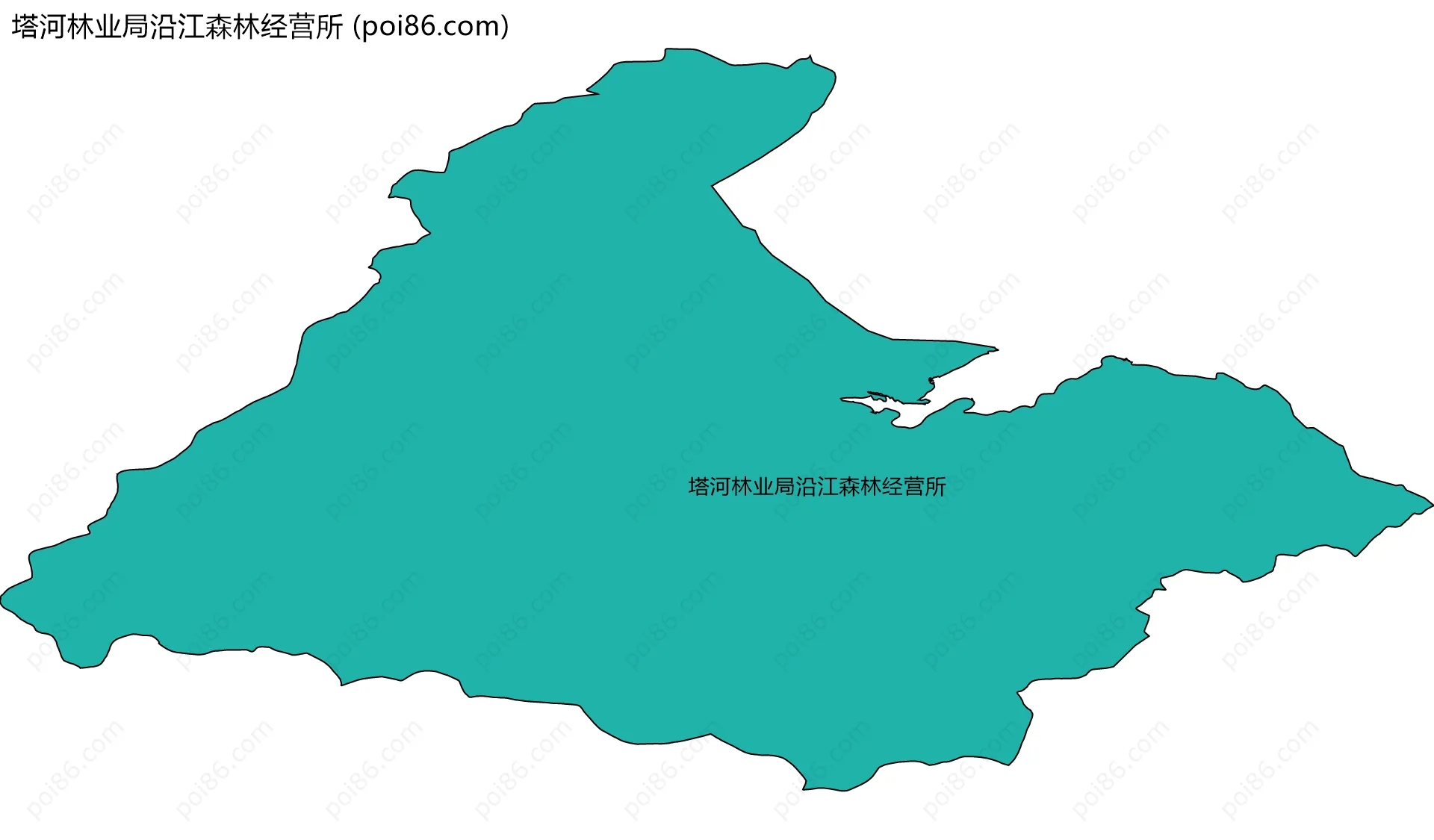 塔河林业局沿江森林经营所边界地图