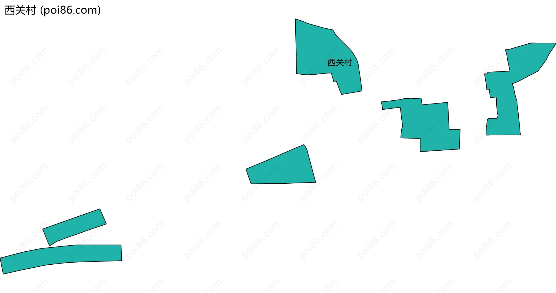 西关村边界地图