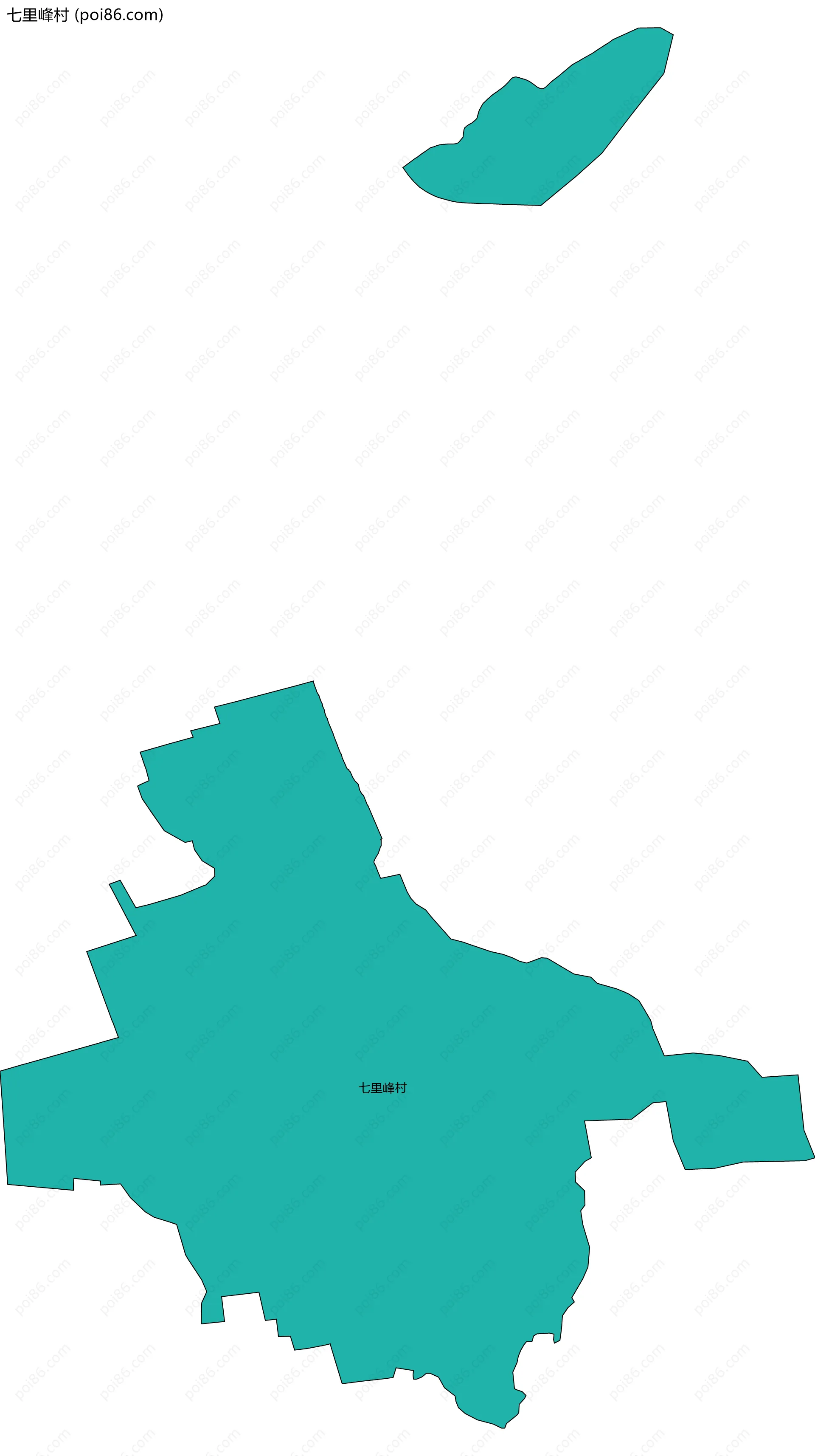 七里峰村边界地图