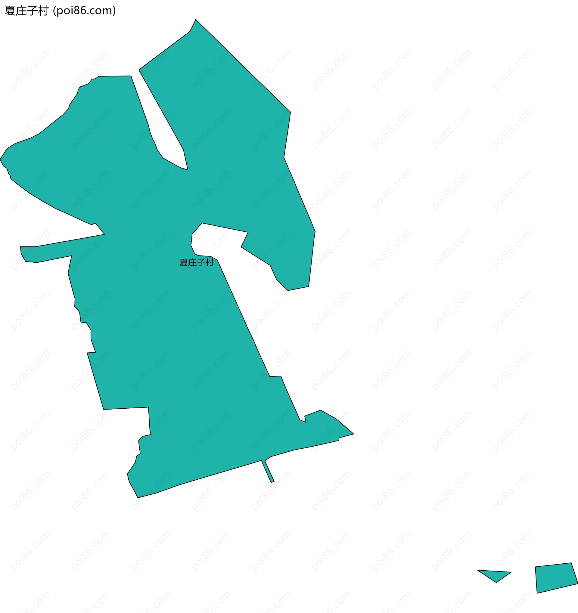 夏庄子村边界地图