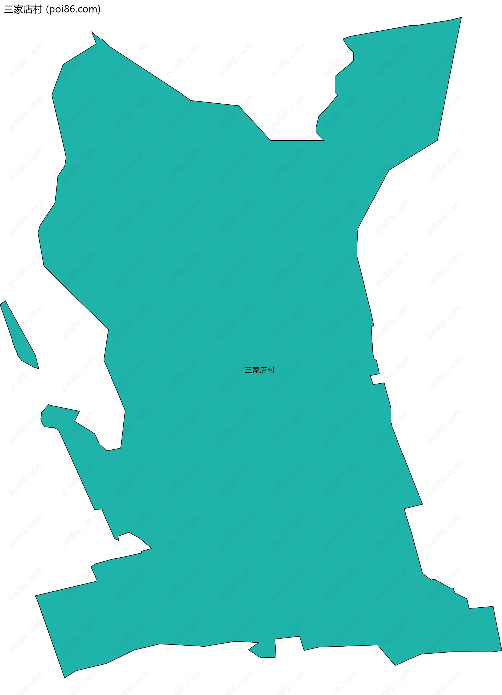 三家店村边界地图