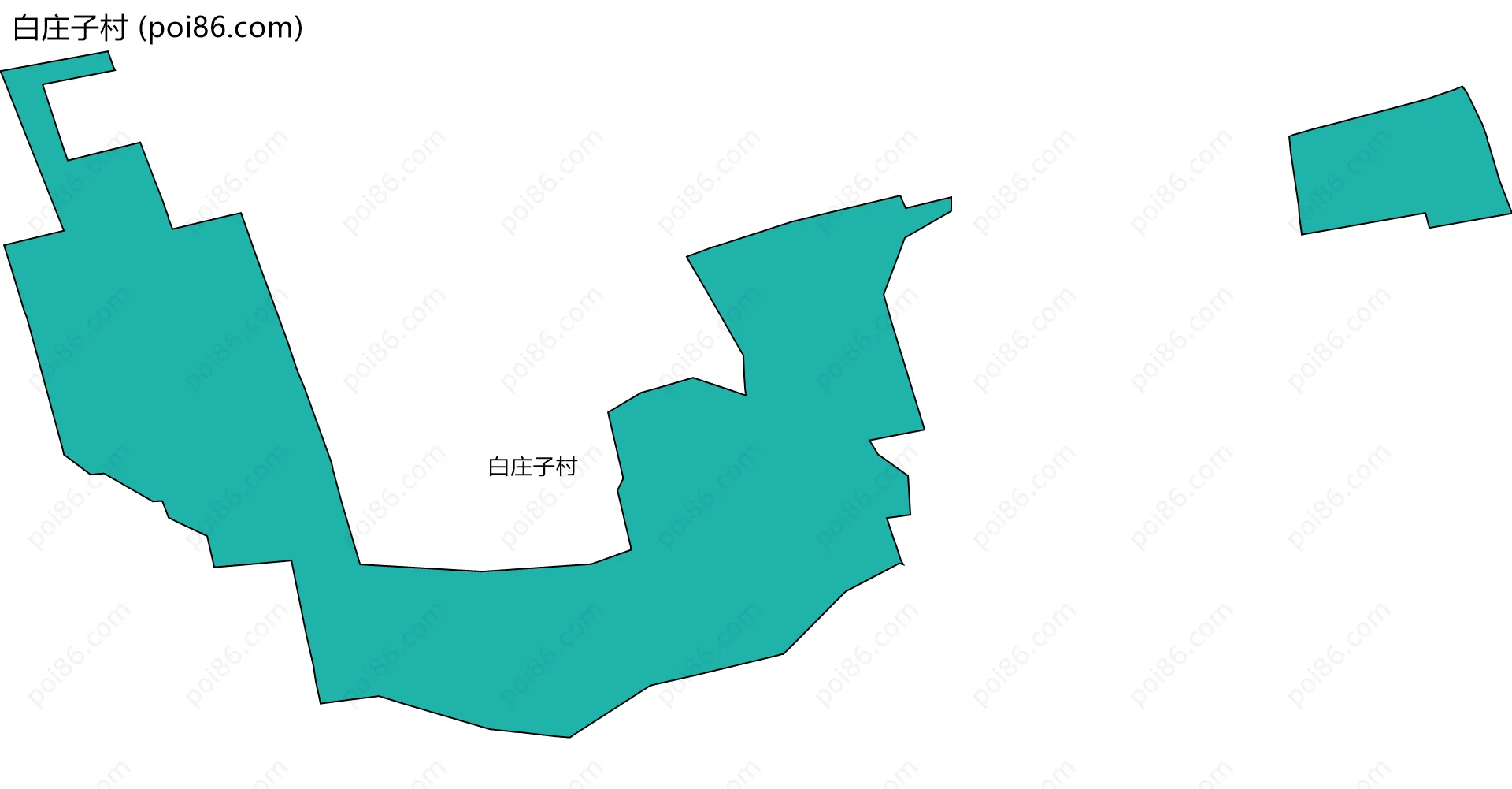 白庄子村边界地图