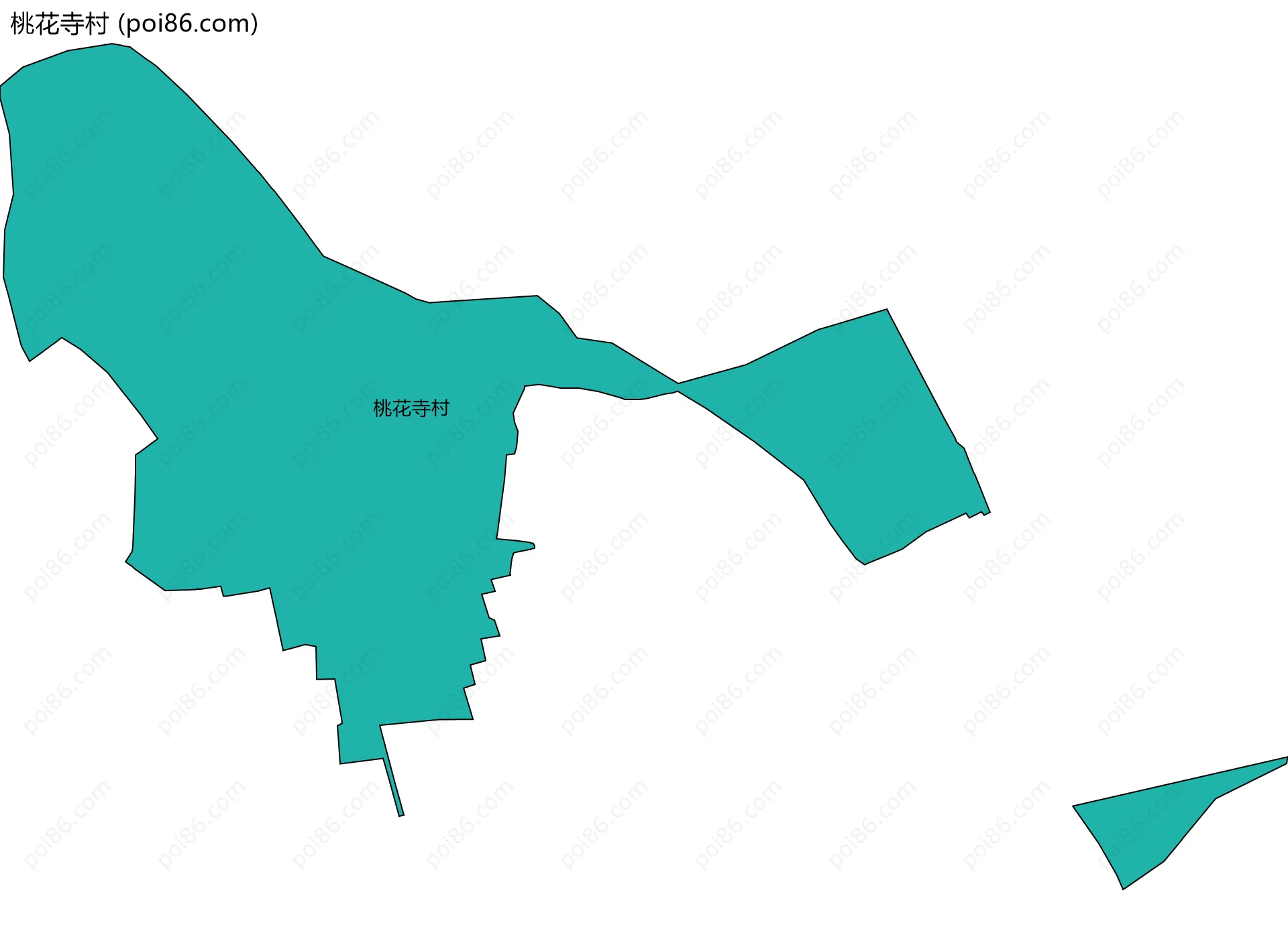 桃花寺村边界地图