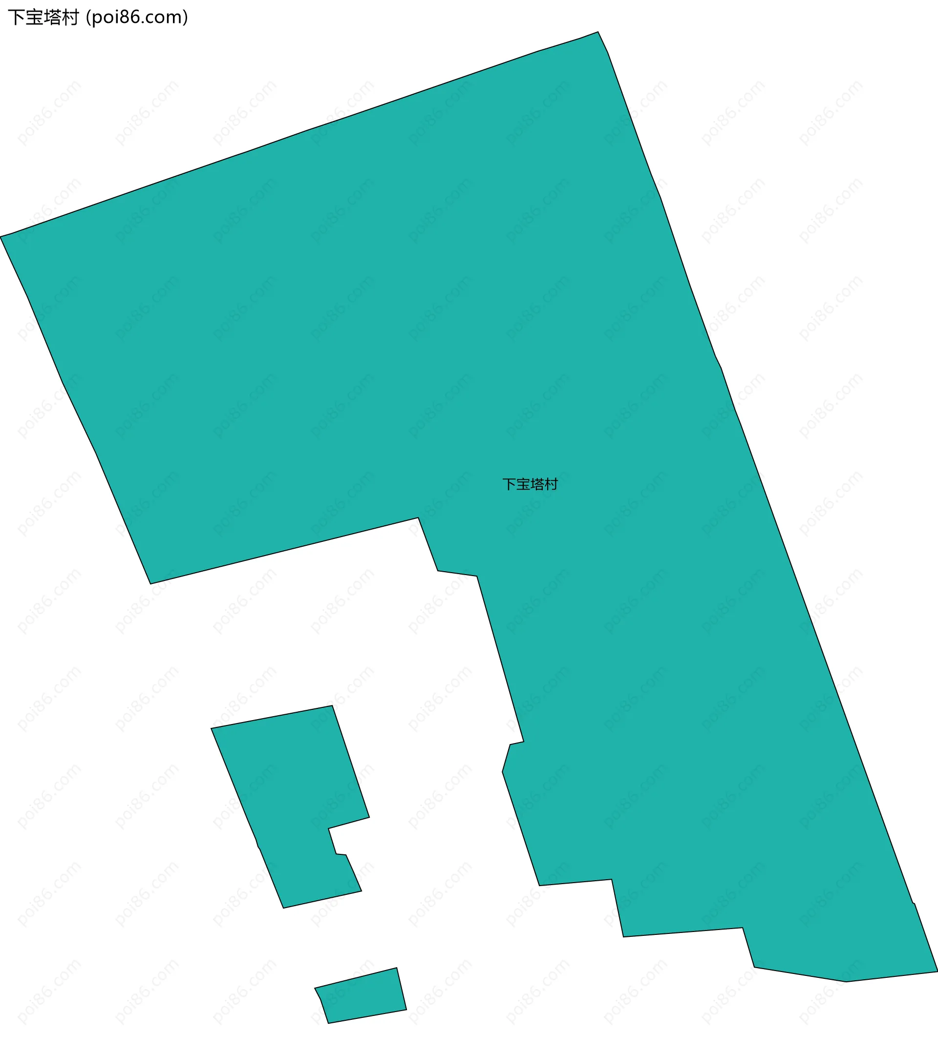 下宝塔村边界地图