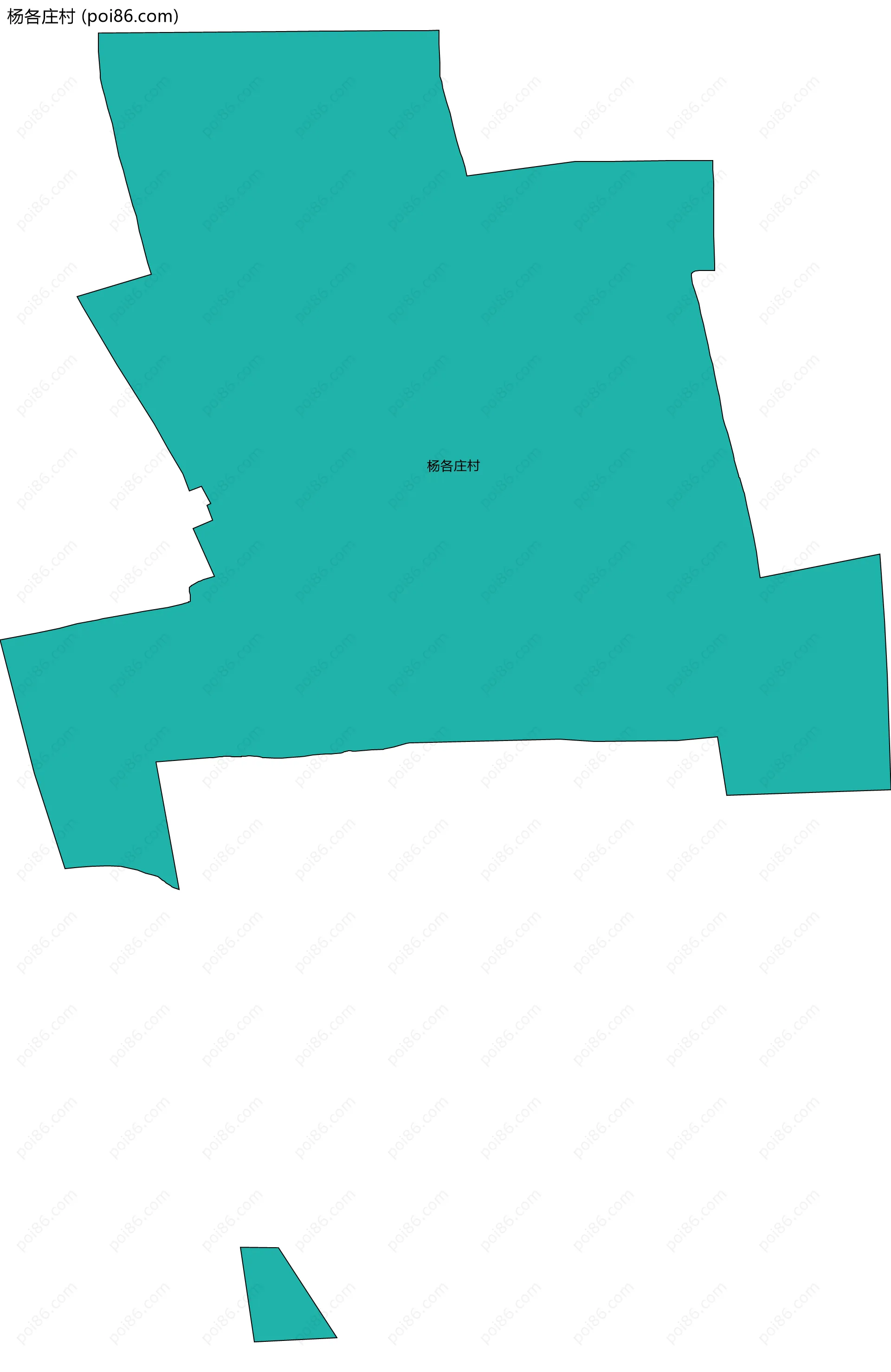 杨各庄村边界地图