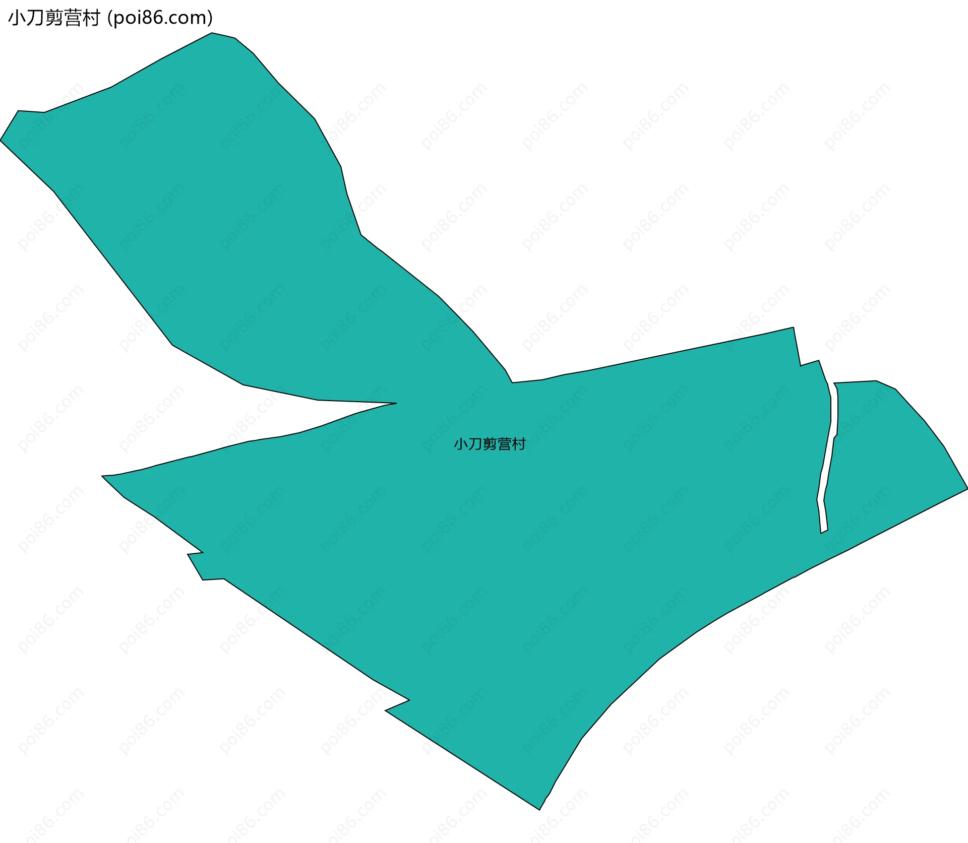 小刀剪营村边界地图