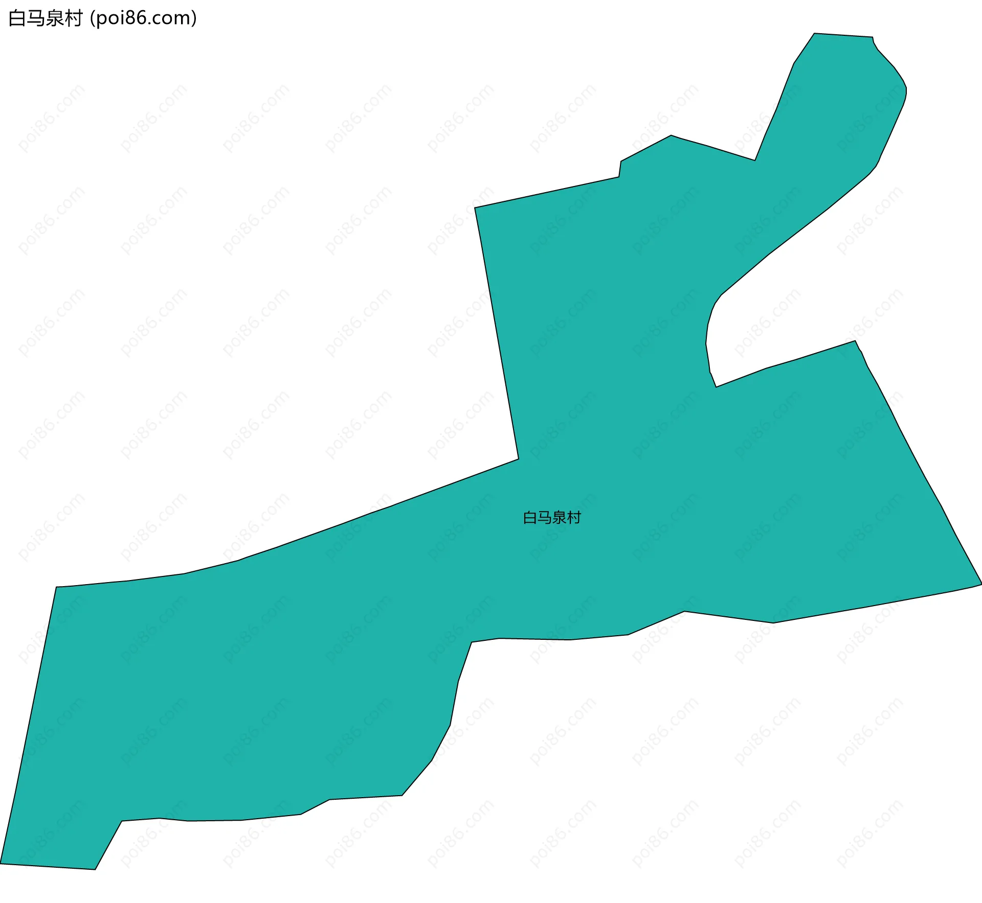 白马泉村边界地图