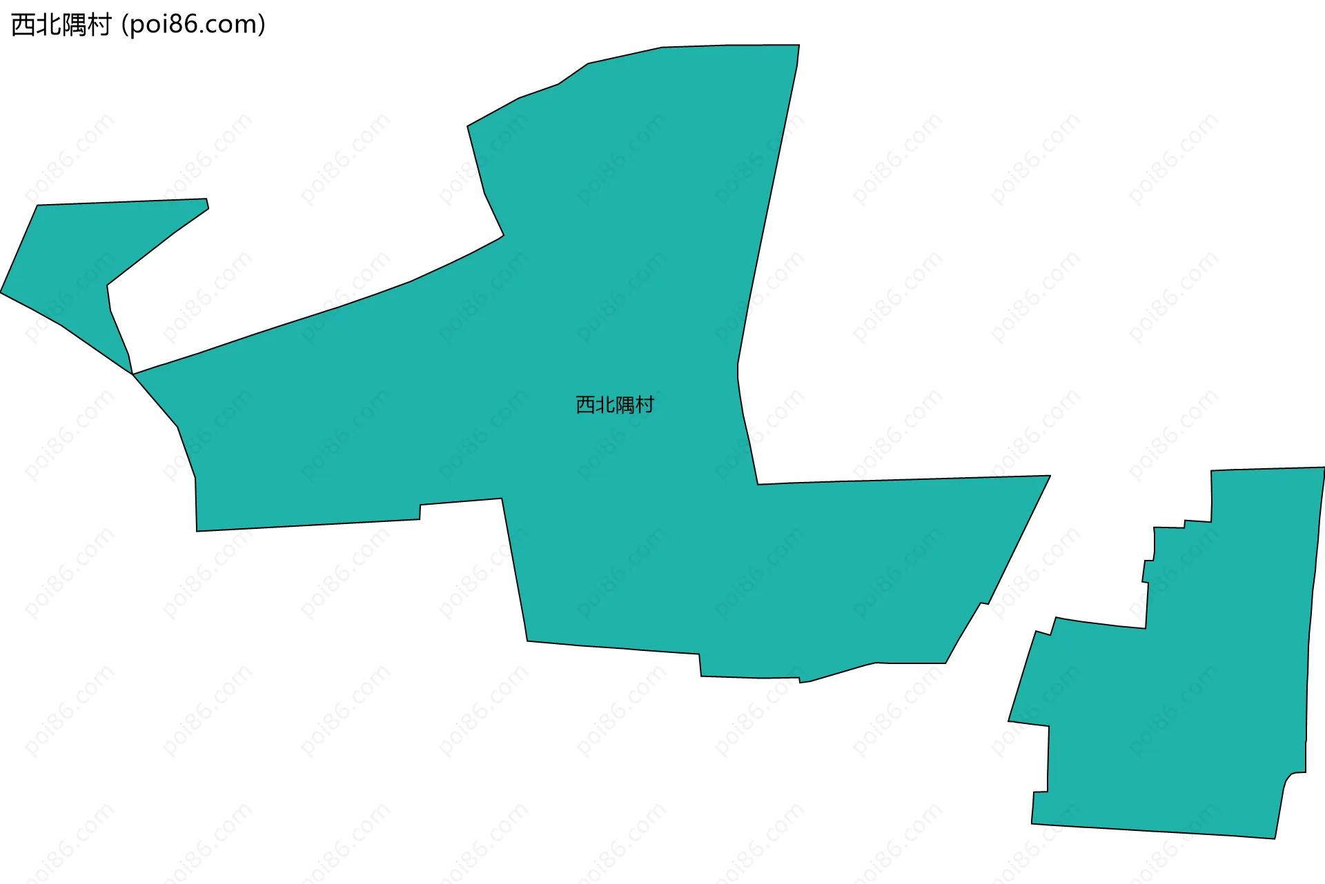西北隅村边界地图