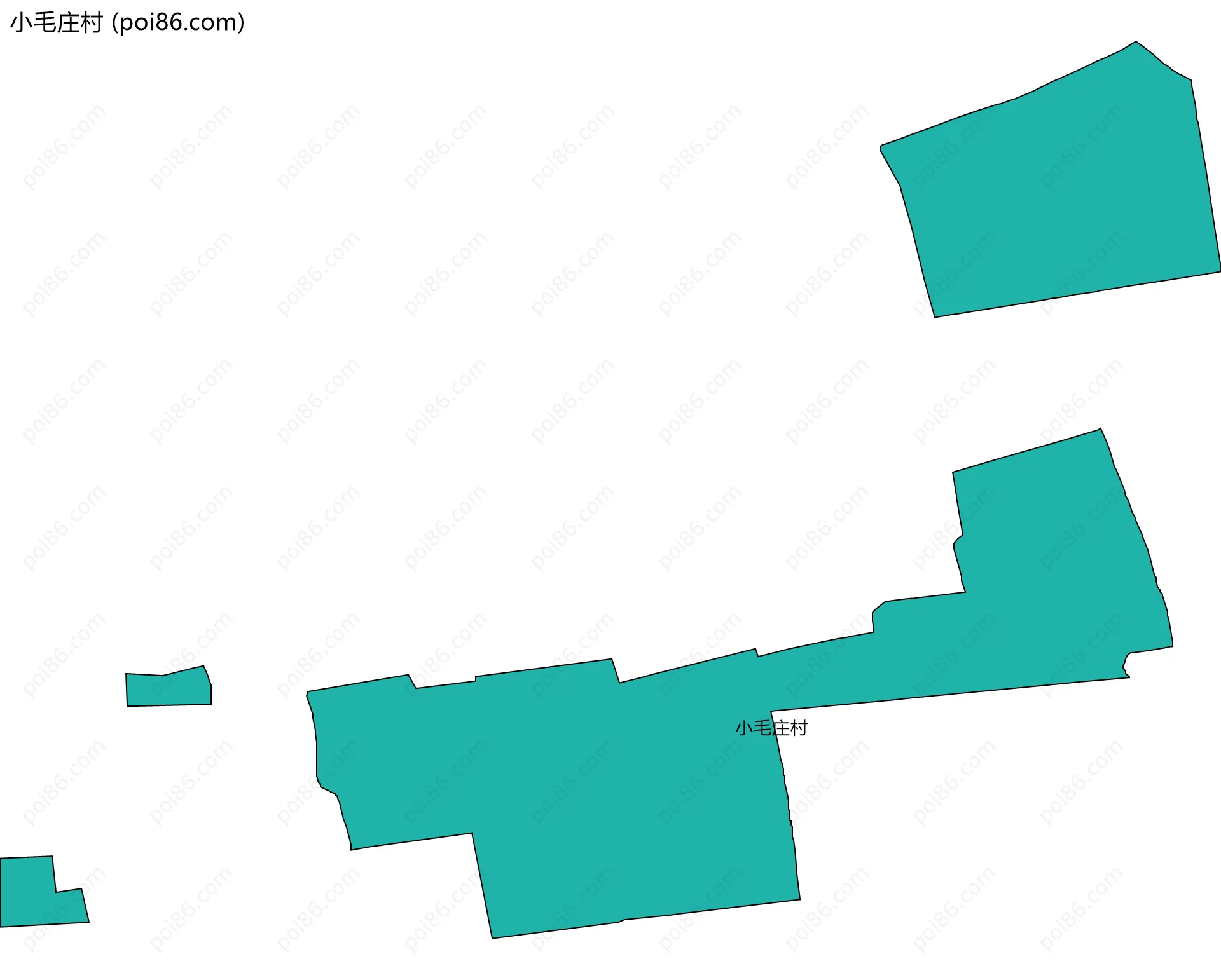 小毛庄村边界地图