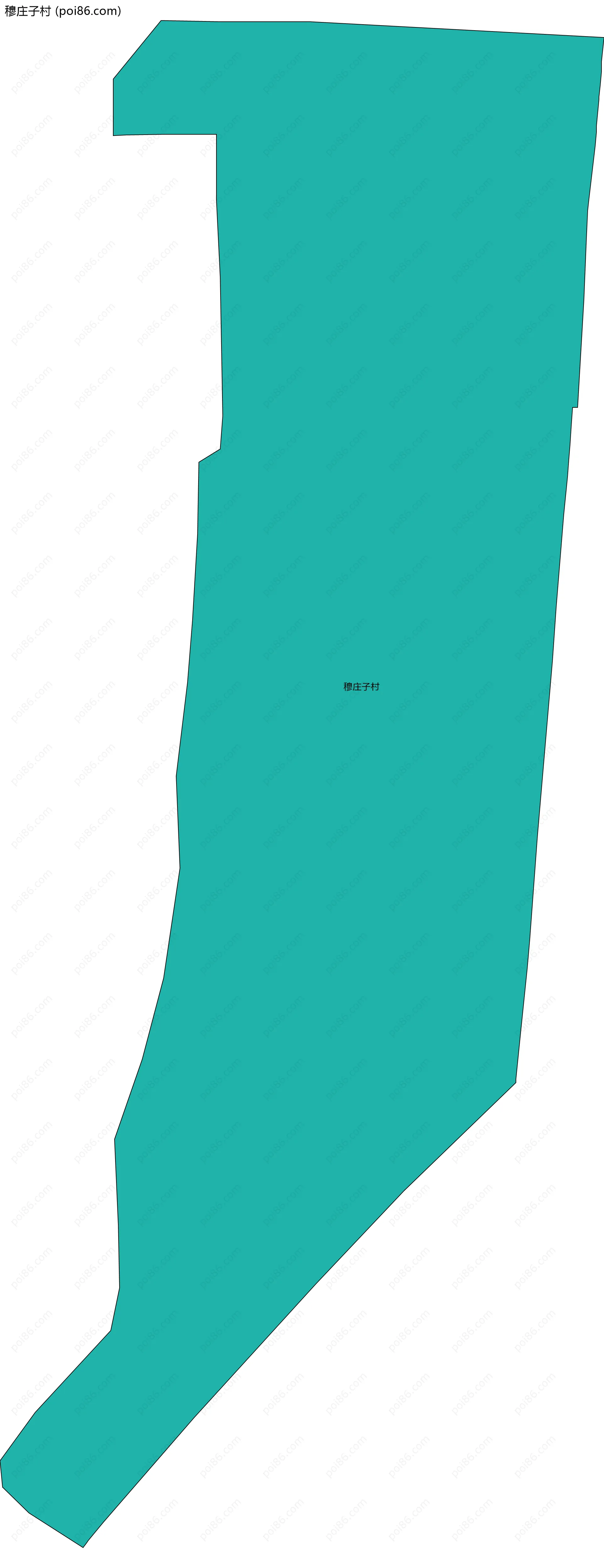 穆庄子村边界地图