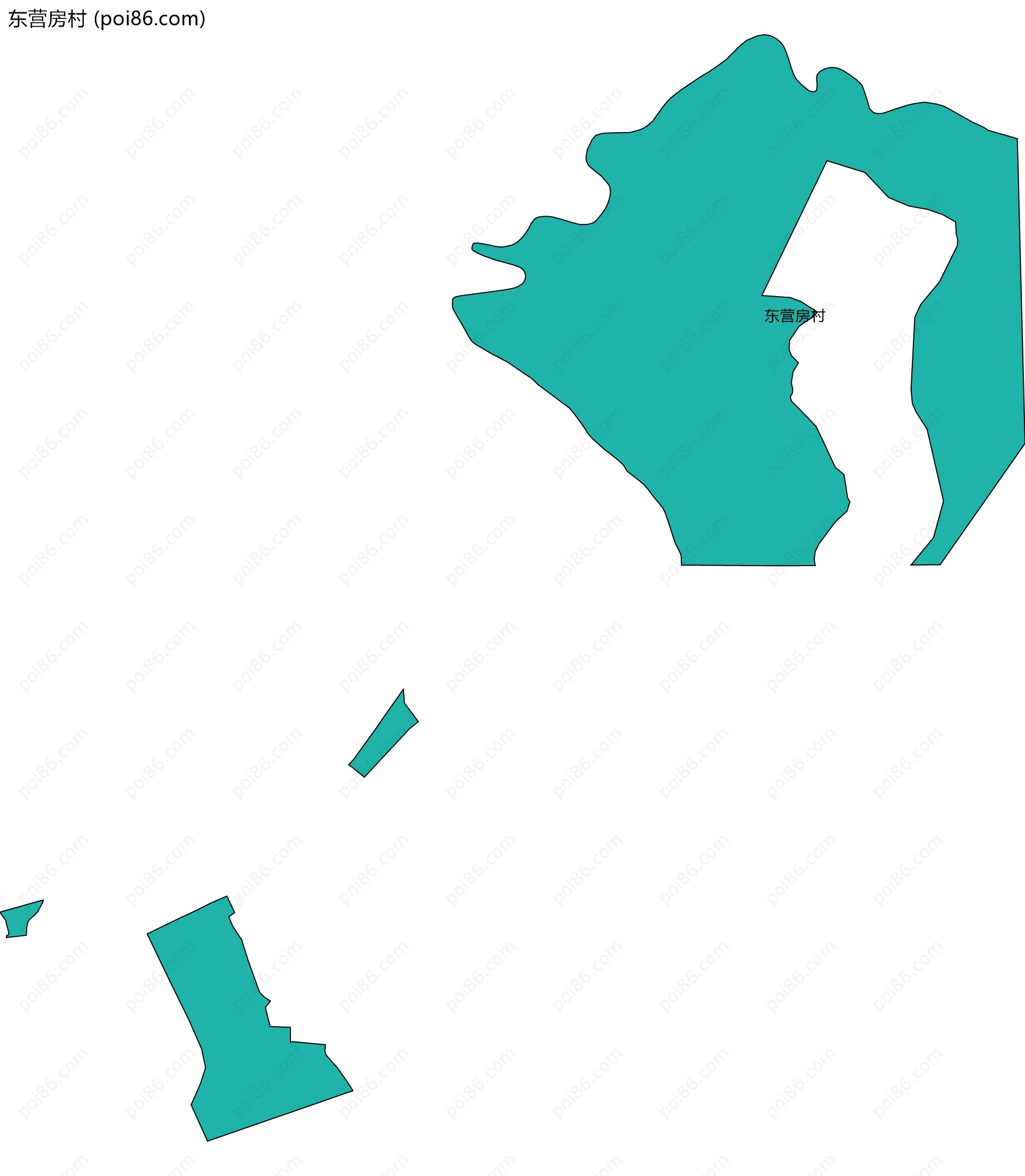 东营房村边界地图