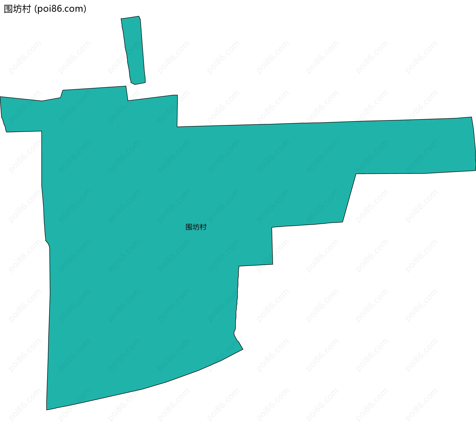 围坊村边界地图