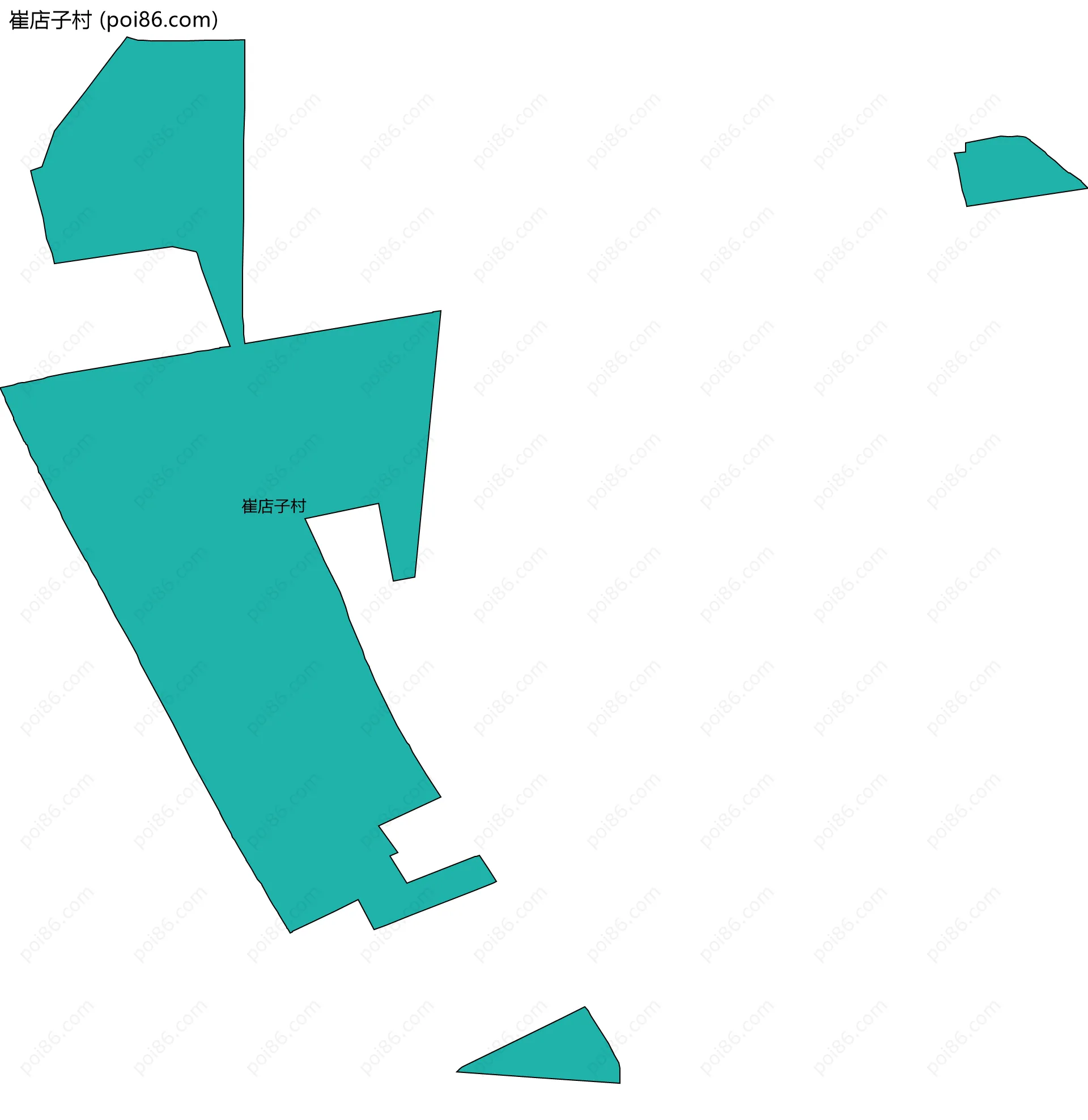 崔店子村边界地图