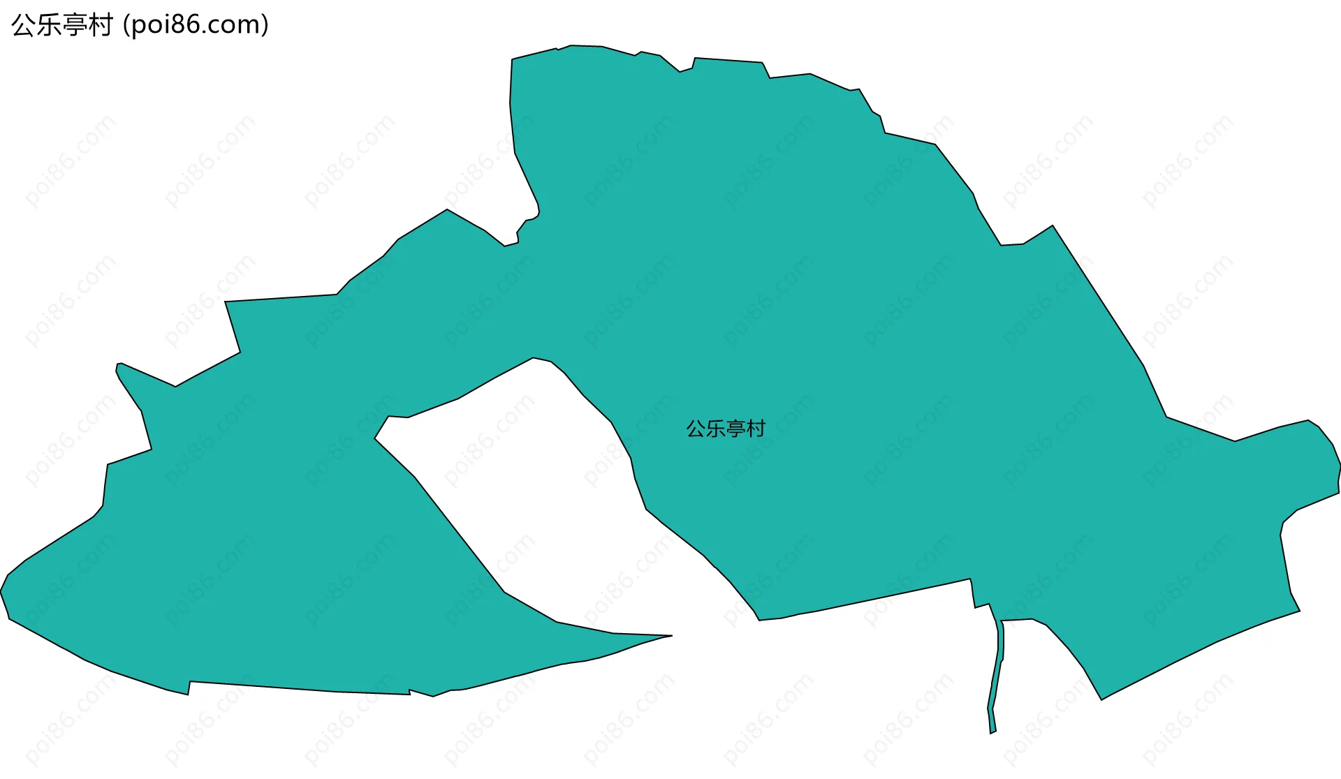 公乐亭村边界地图