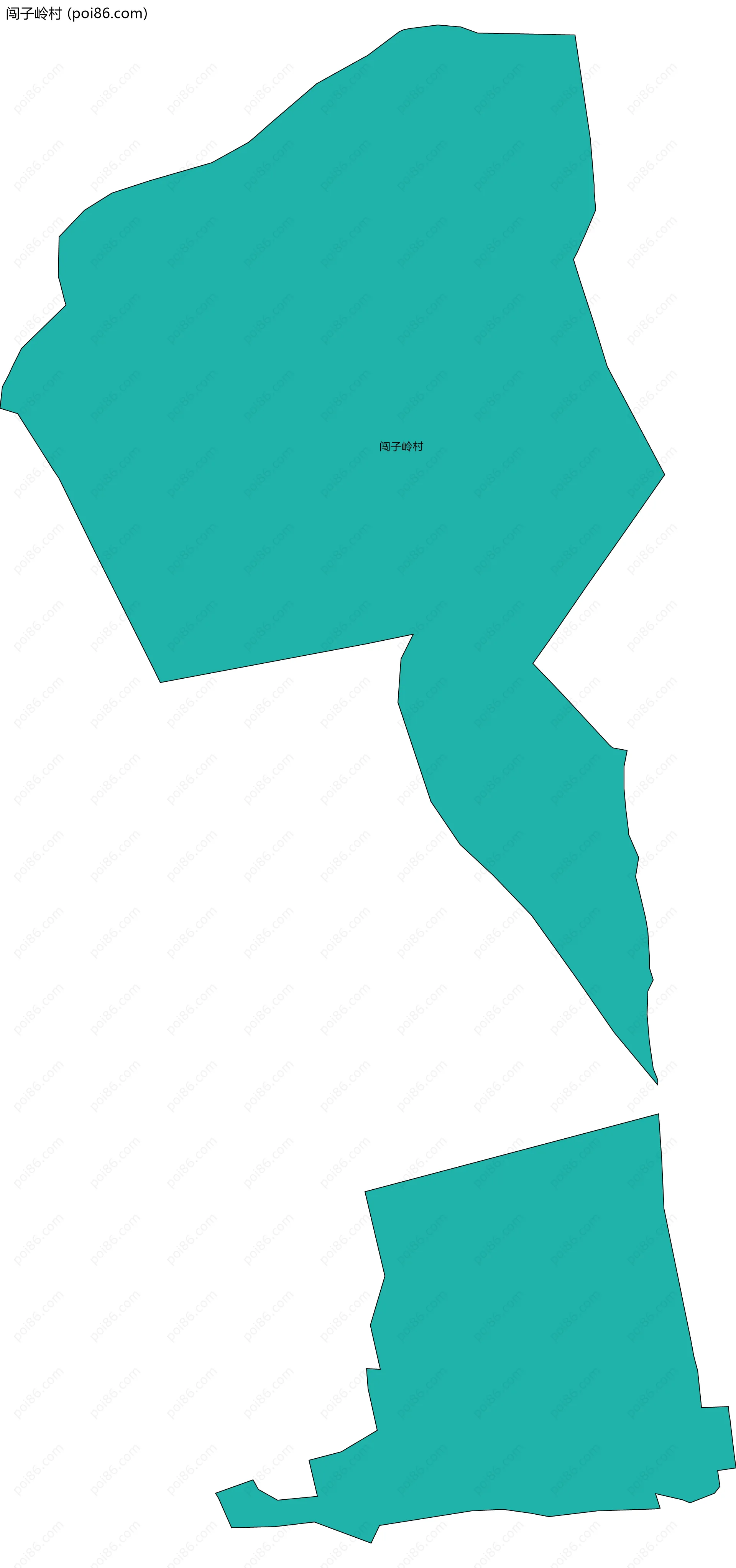 闯子岭村边界地图