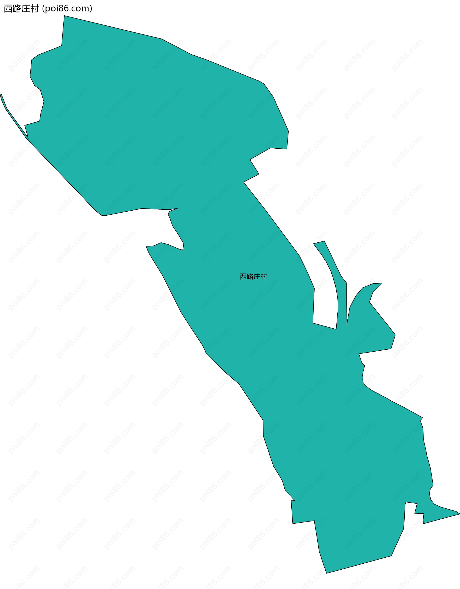 西路庄村边界地图