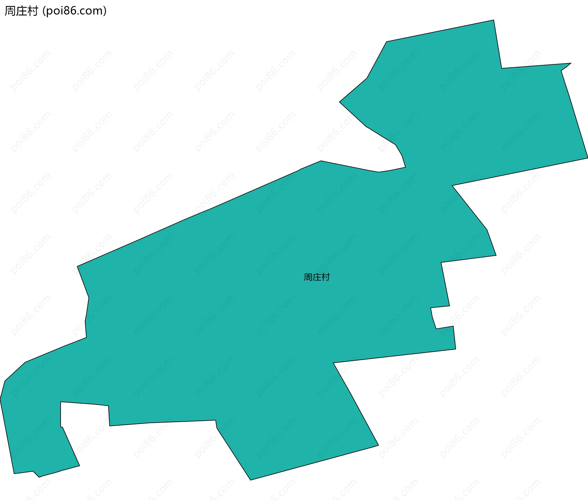 周庄村边界地图