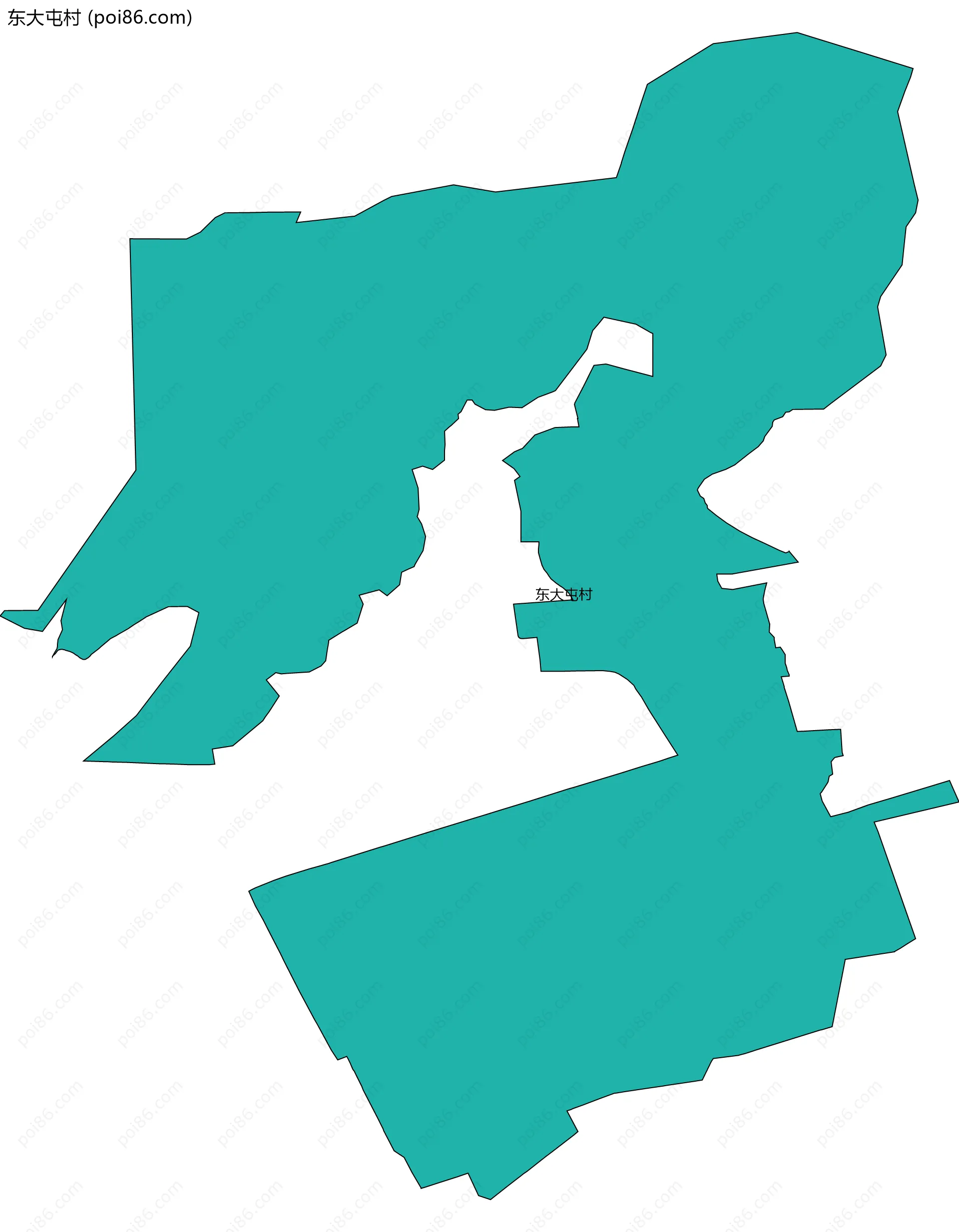 东大屯村边界地图