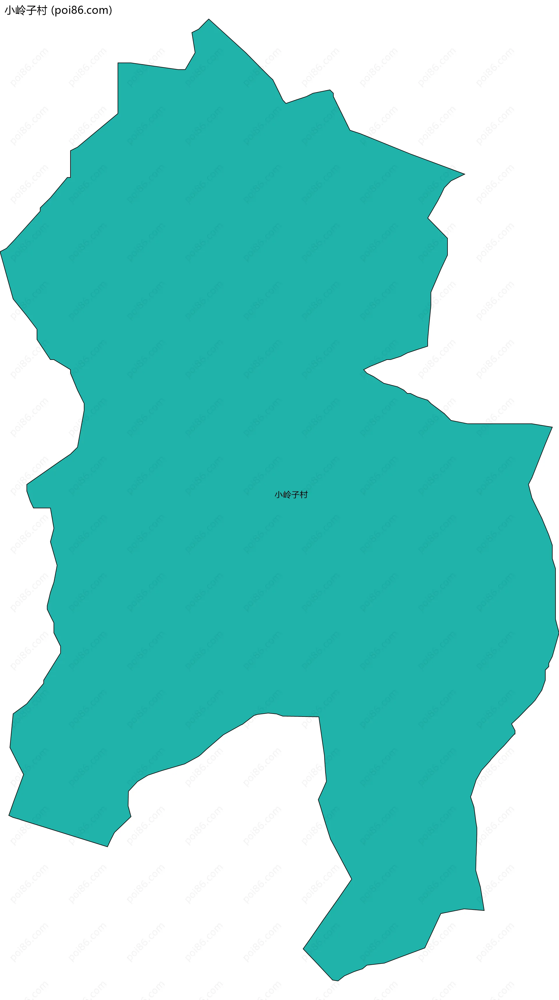 小岭子村边界地图