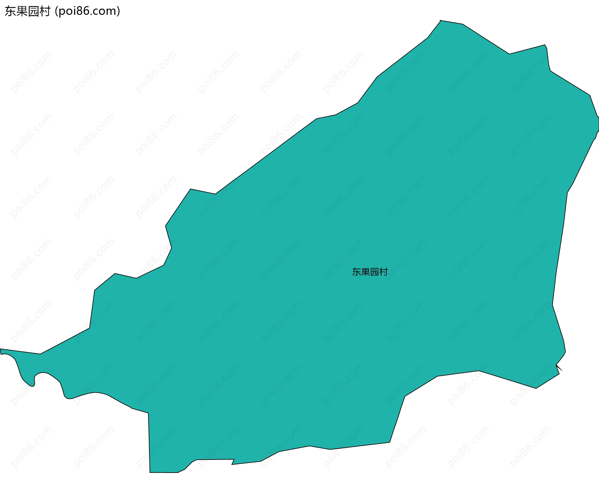东果园村边界地图