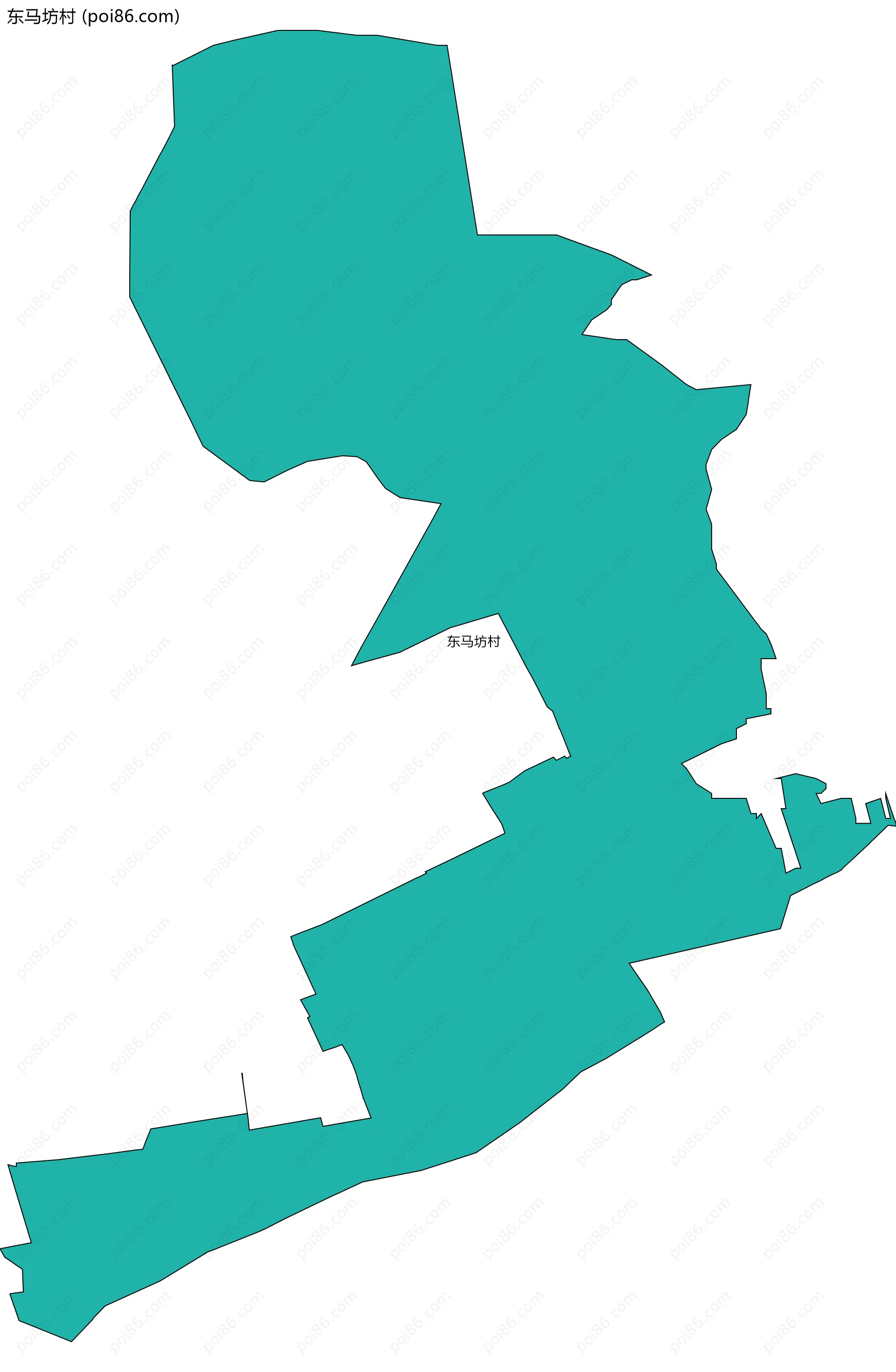 东马坊村边界地图