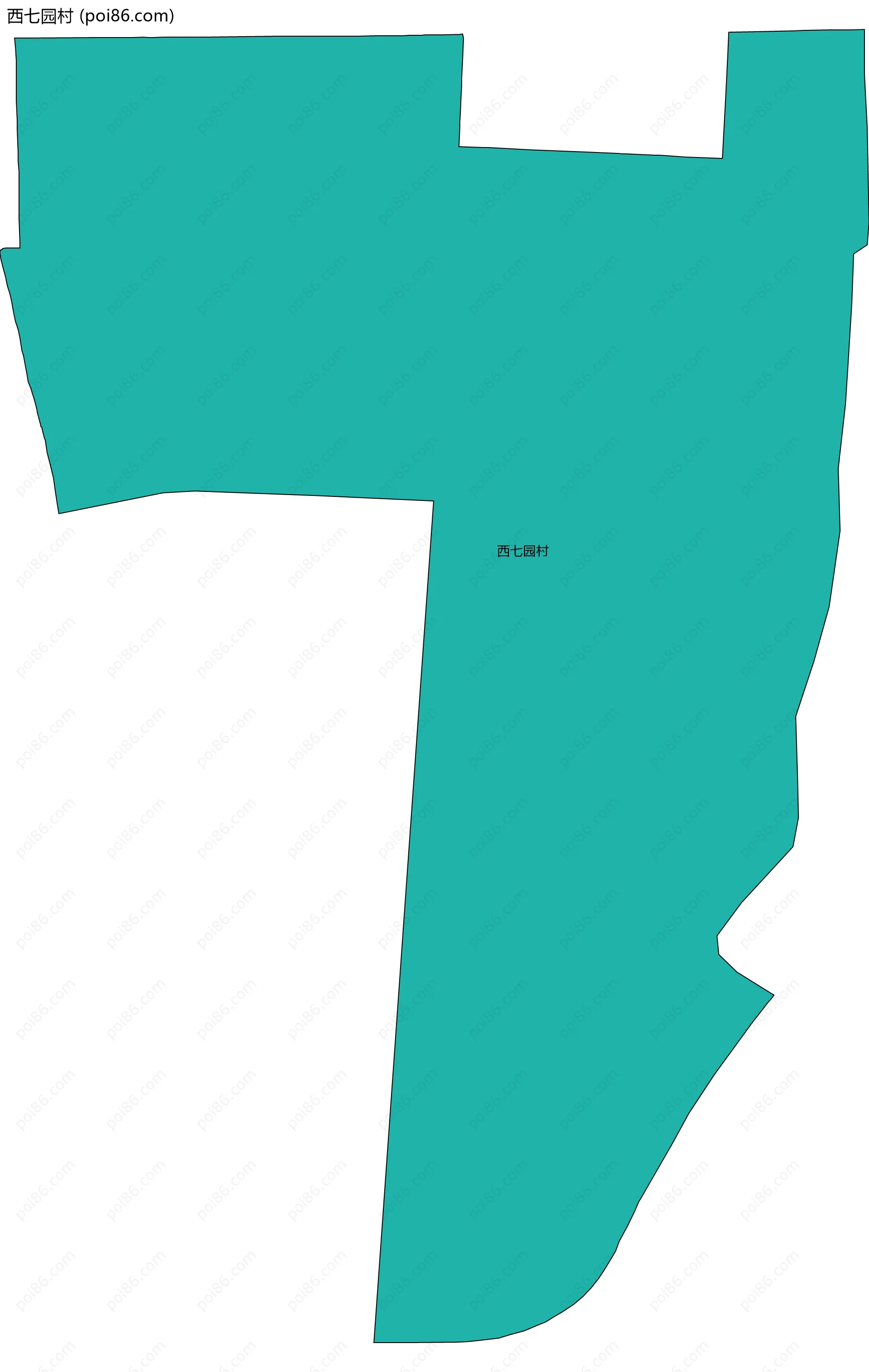 西七园村边界地图