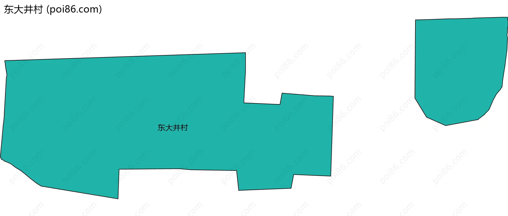 东大井村边界地图