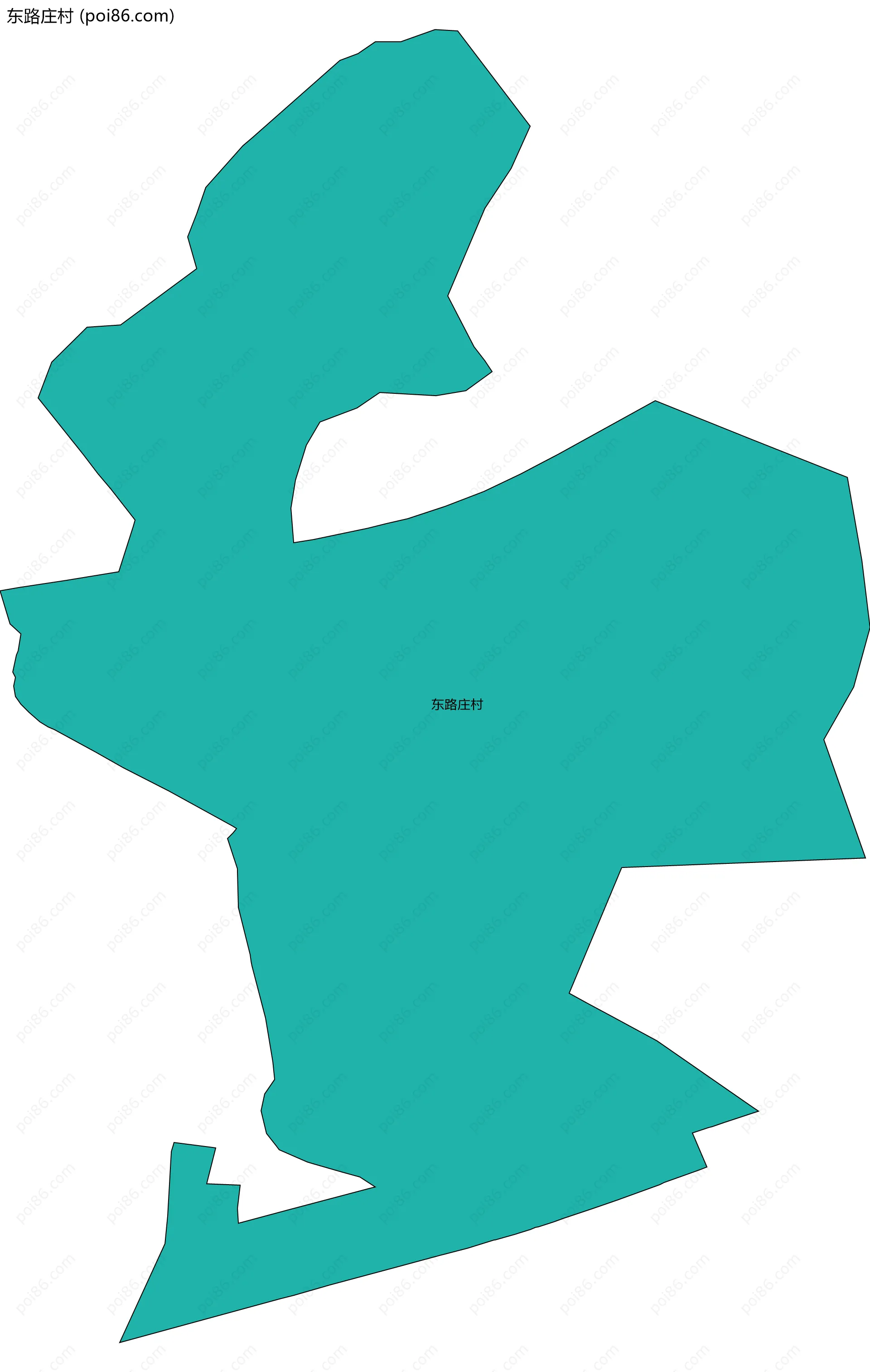 东路庄村边界地图