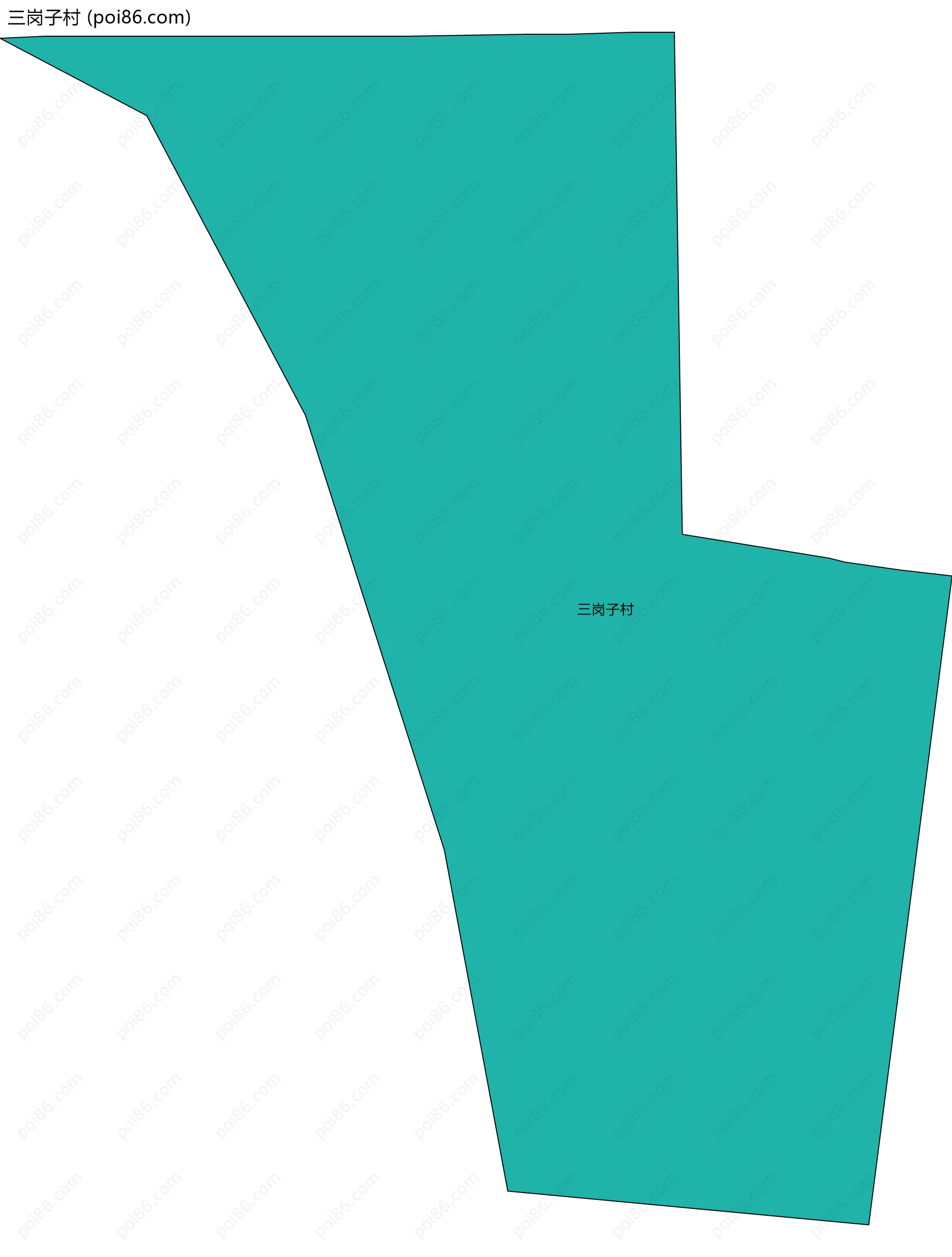 三岗子村边界地图