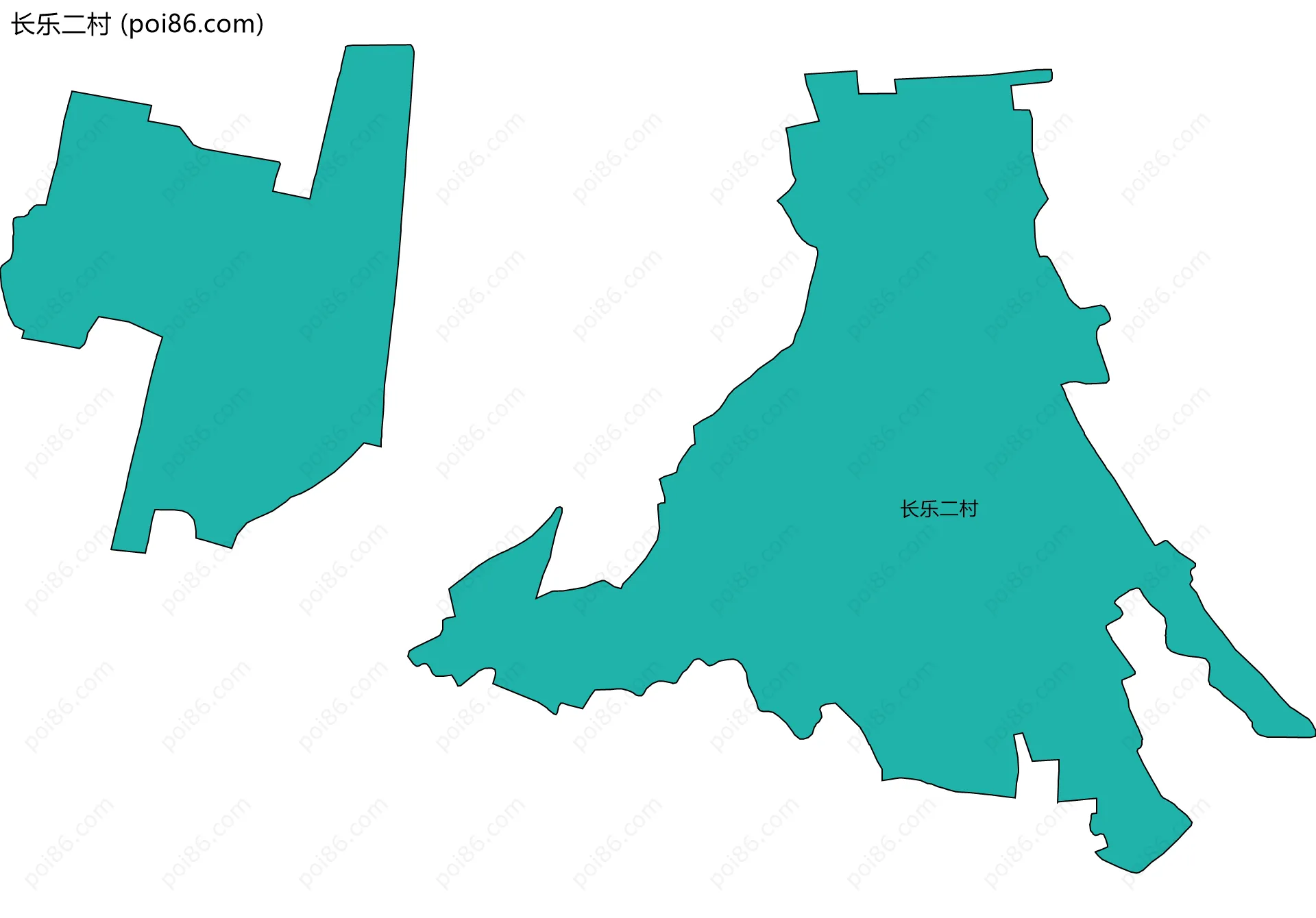 长乐二村边界地图