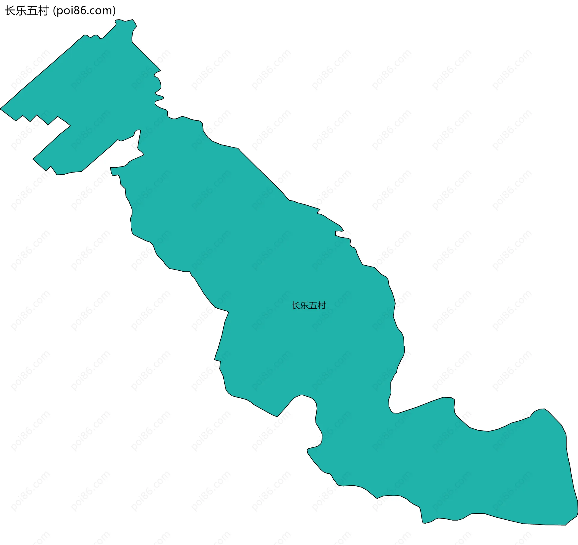 长乐五村边界地图