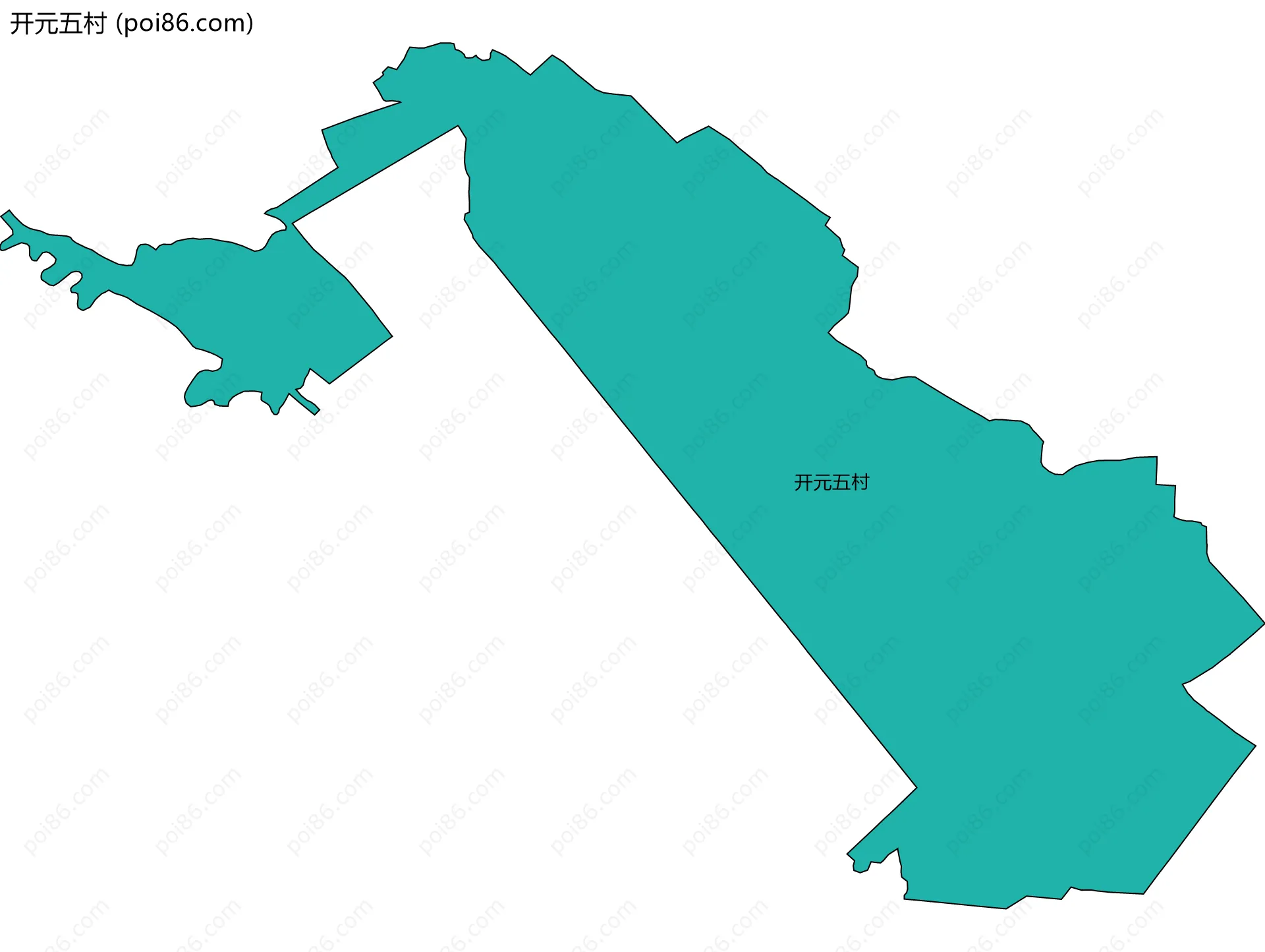 开元五村边界地图