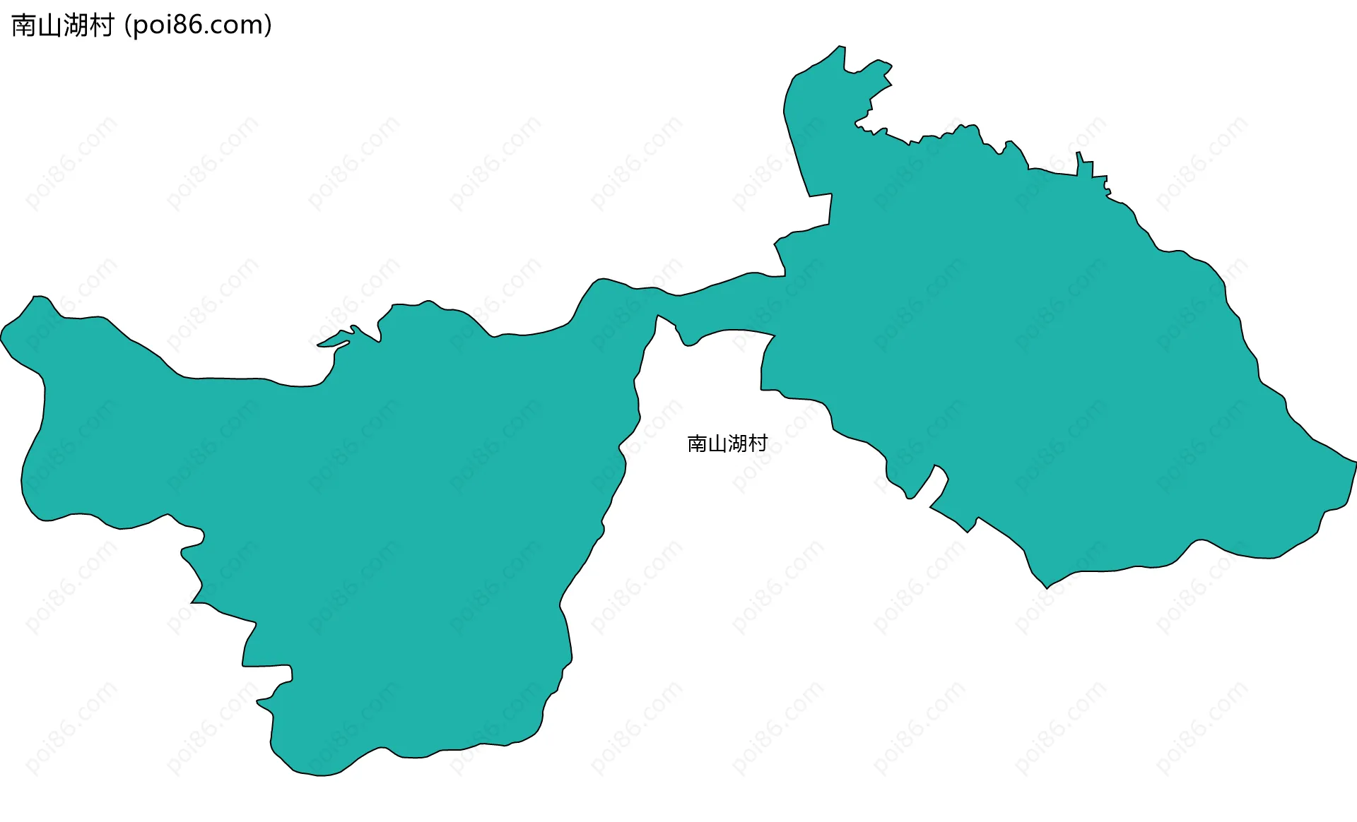 南山湖村边界地图
