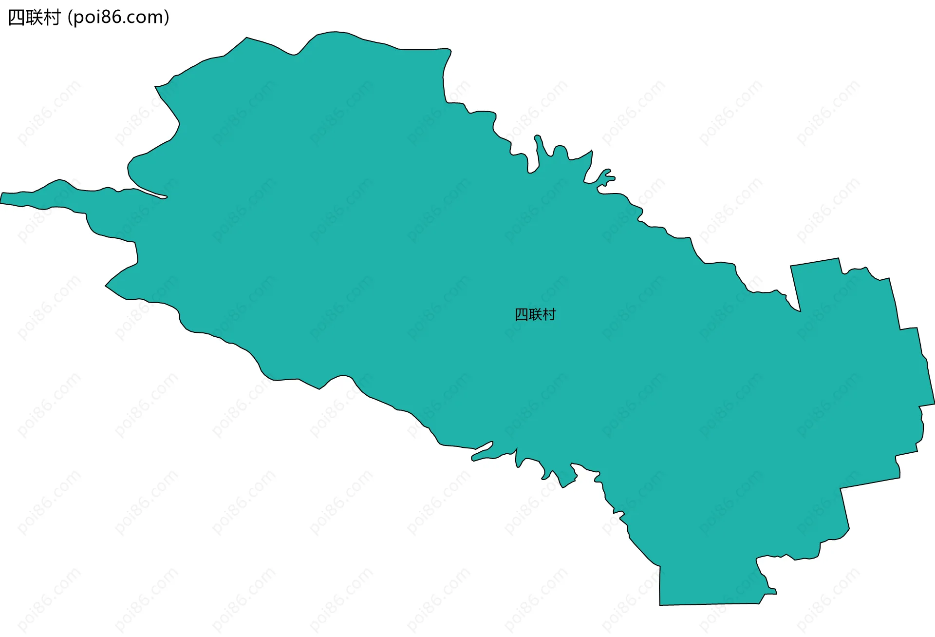 四联村边界地图
