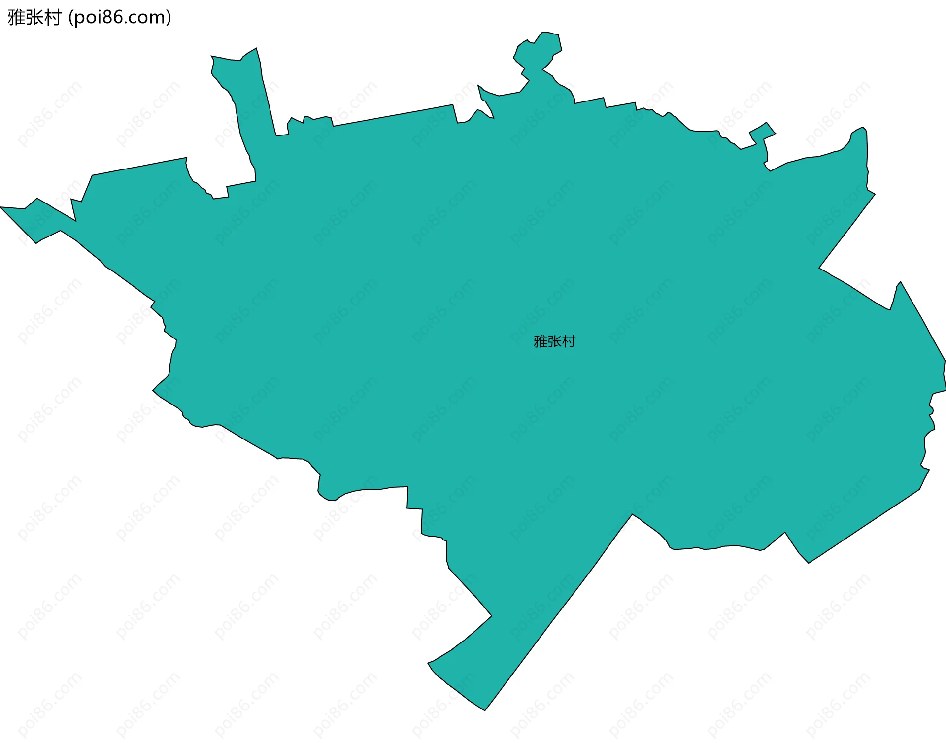 雅张村边界地图