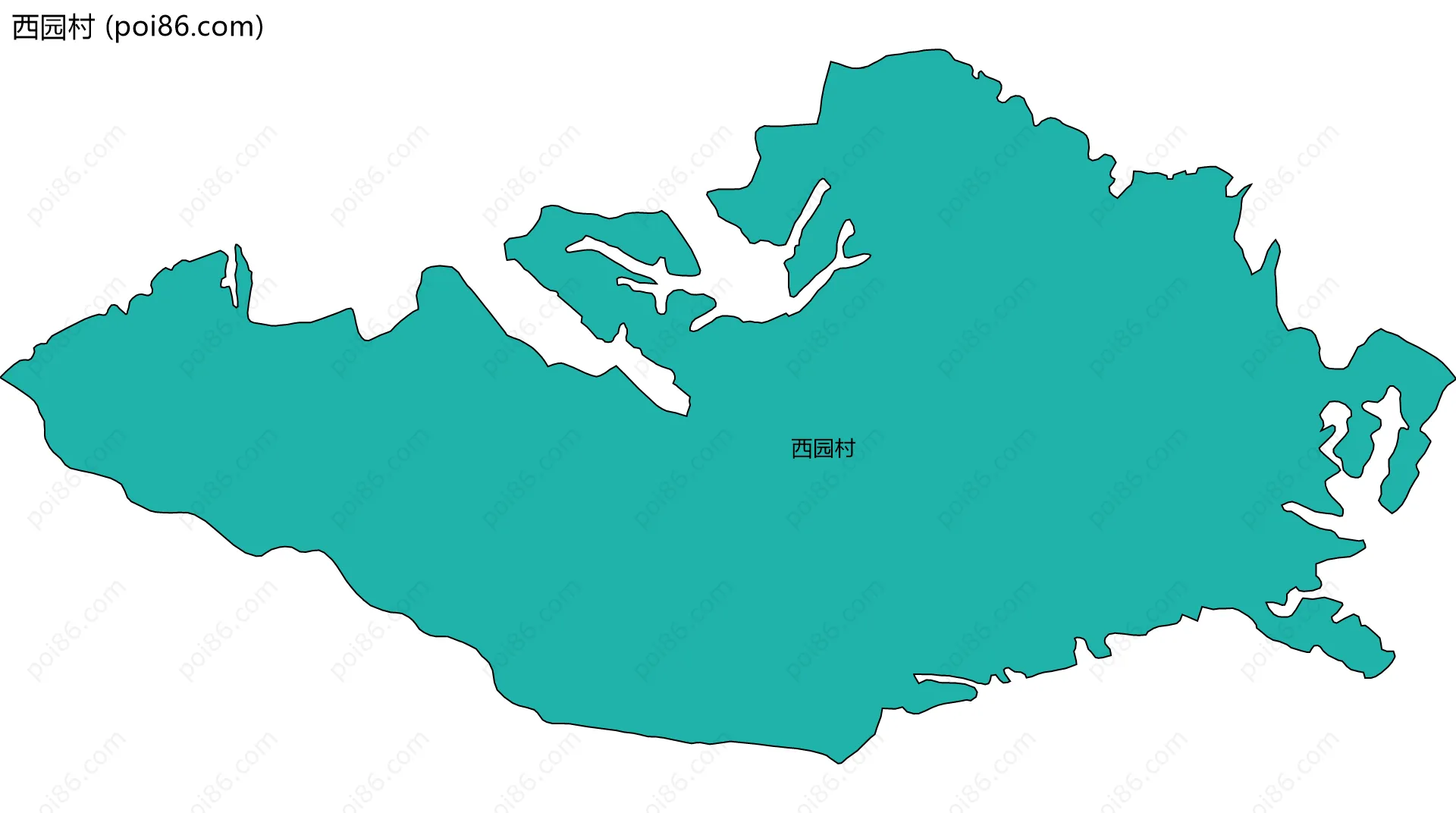 西园村边界地图