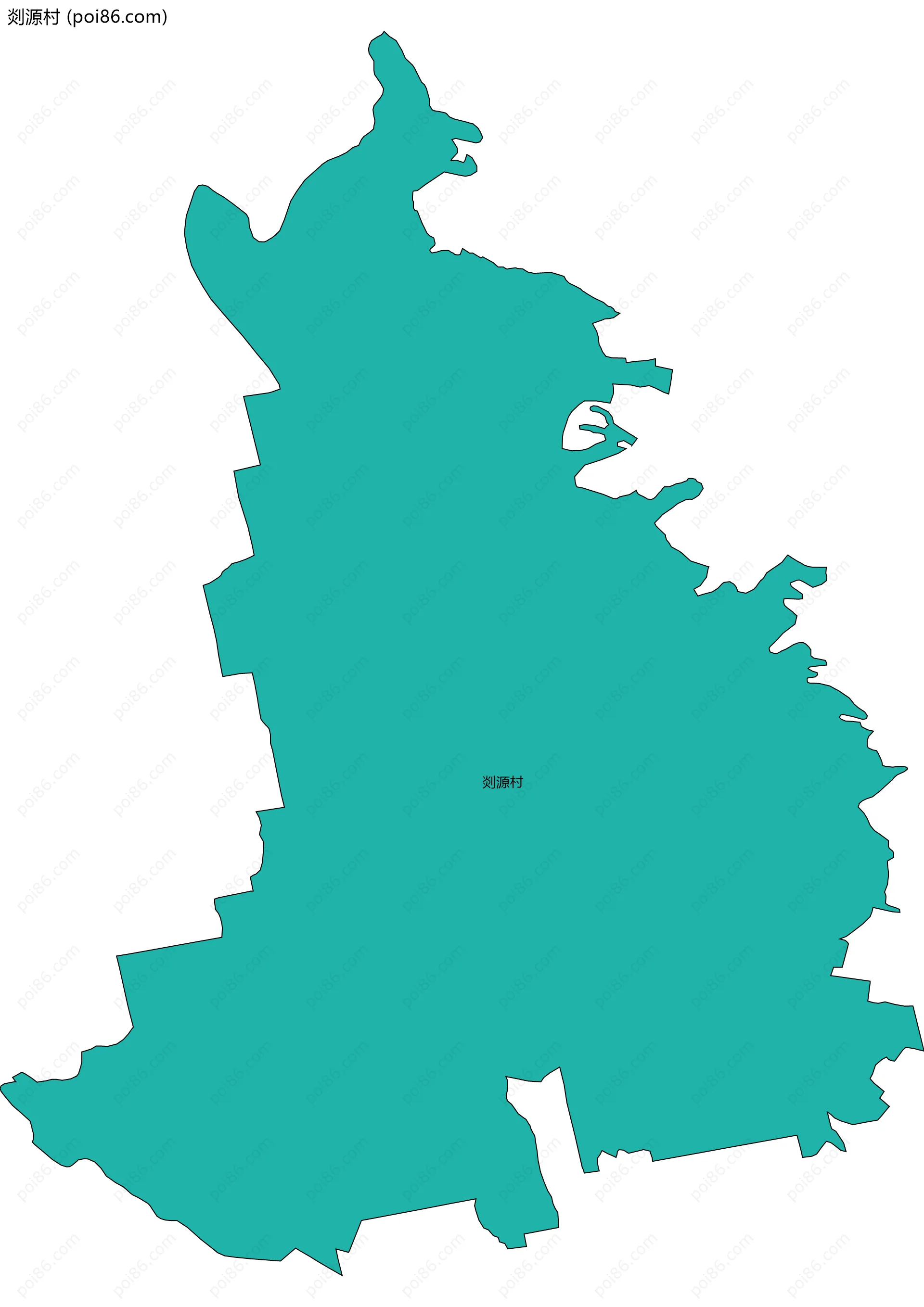 剡源村边界地图