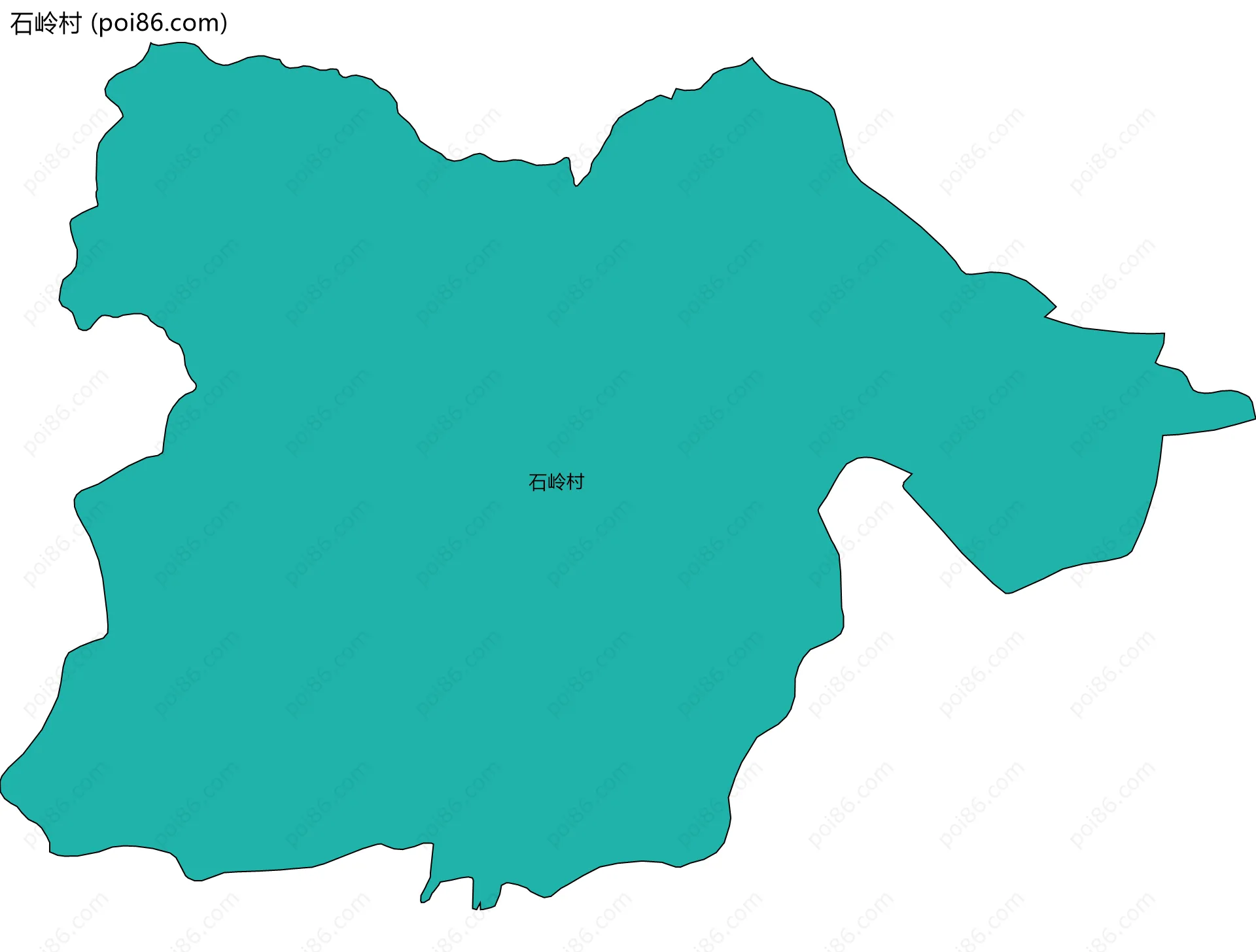 石岭村边界地图