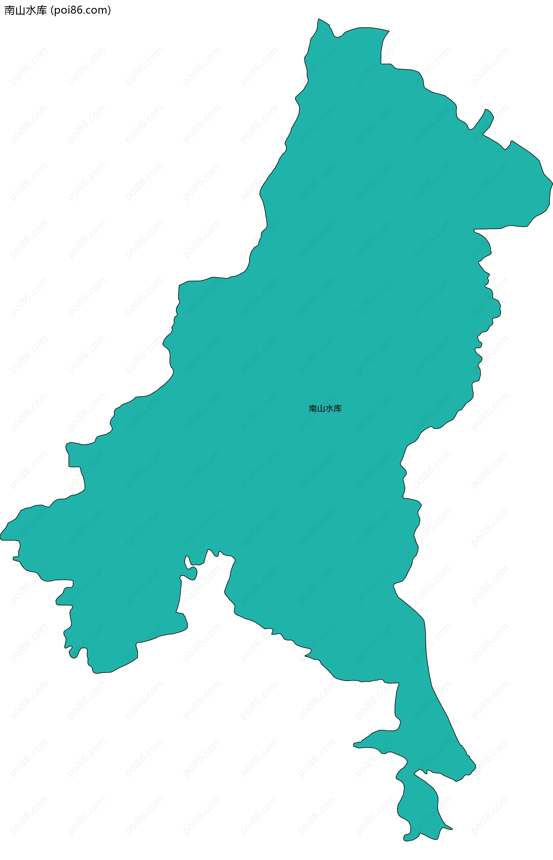 南山水库边界地图