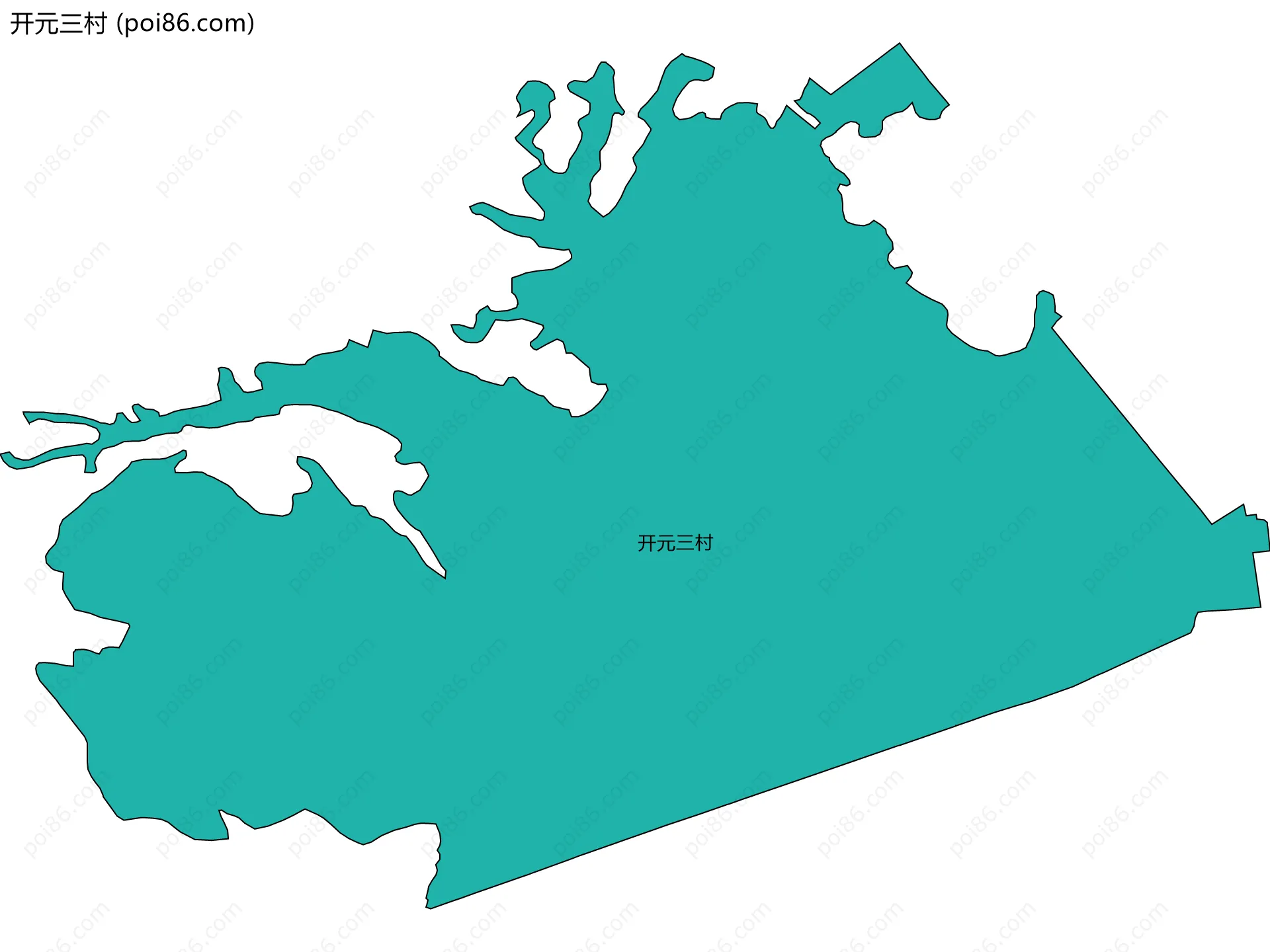 开元三村边界地图